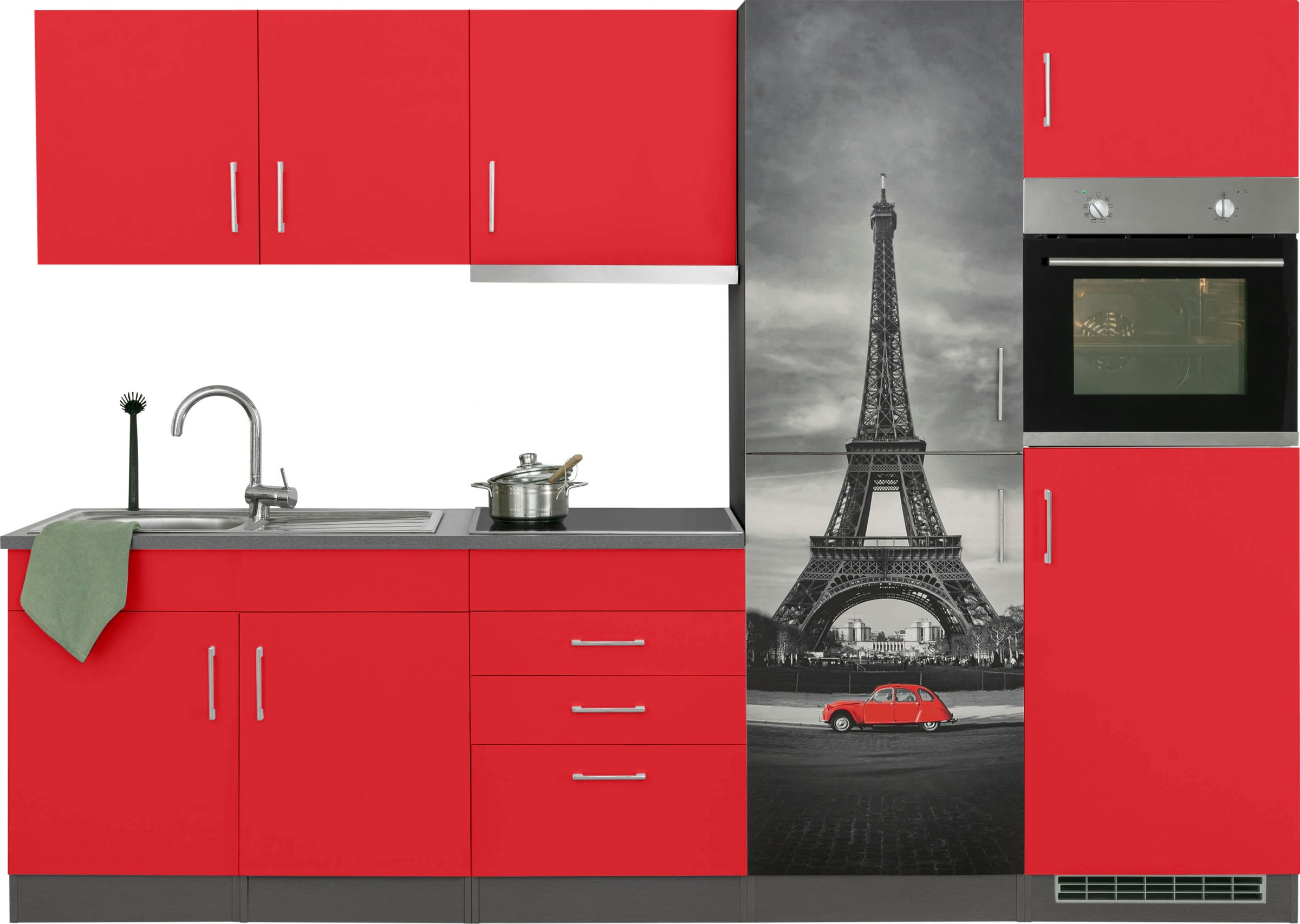 KOCHSTATION Küchenzeile "KS-Paris – Küchen mit einzigartigen Fotomotiven au günstig online kaufen
