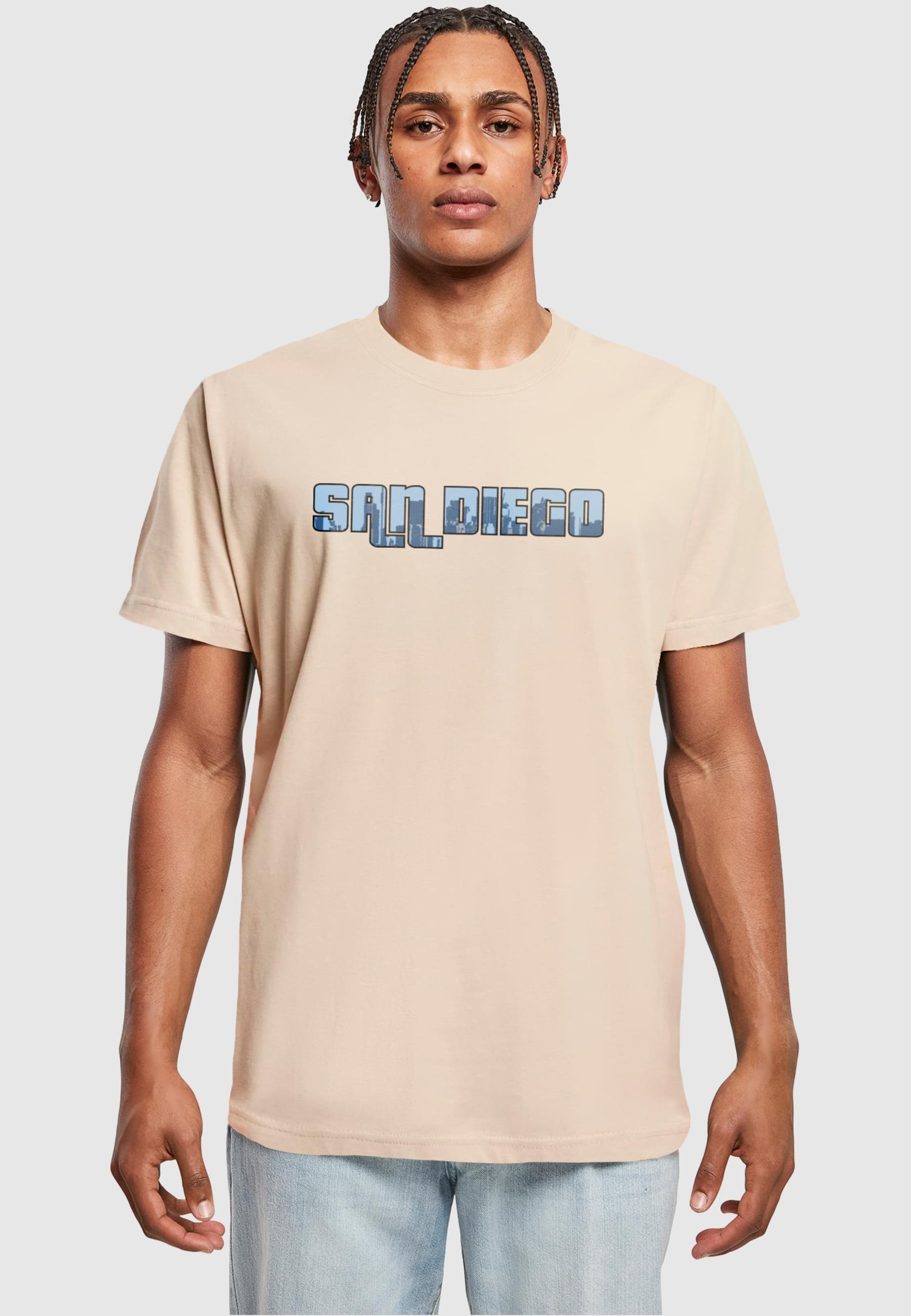 Merchcode T-Shirt »Merchcode Herren Grand San Diego Skyline T-Shirt Round Neck«, (1 tlg.)