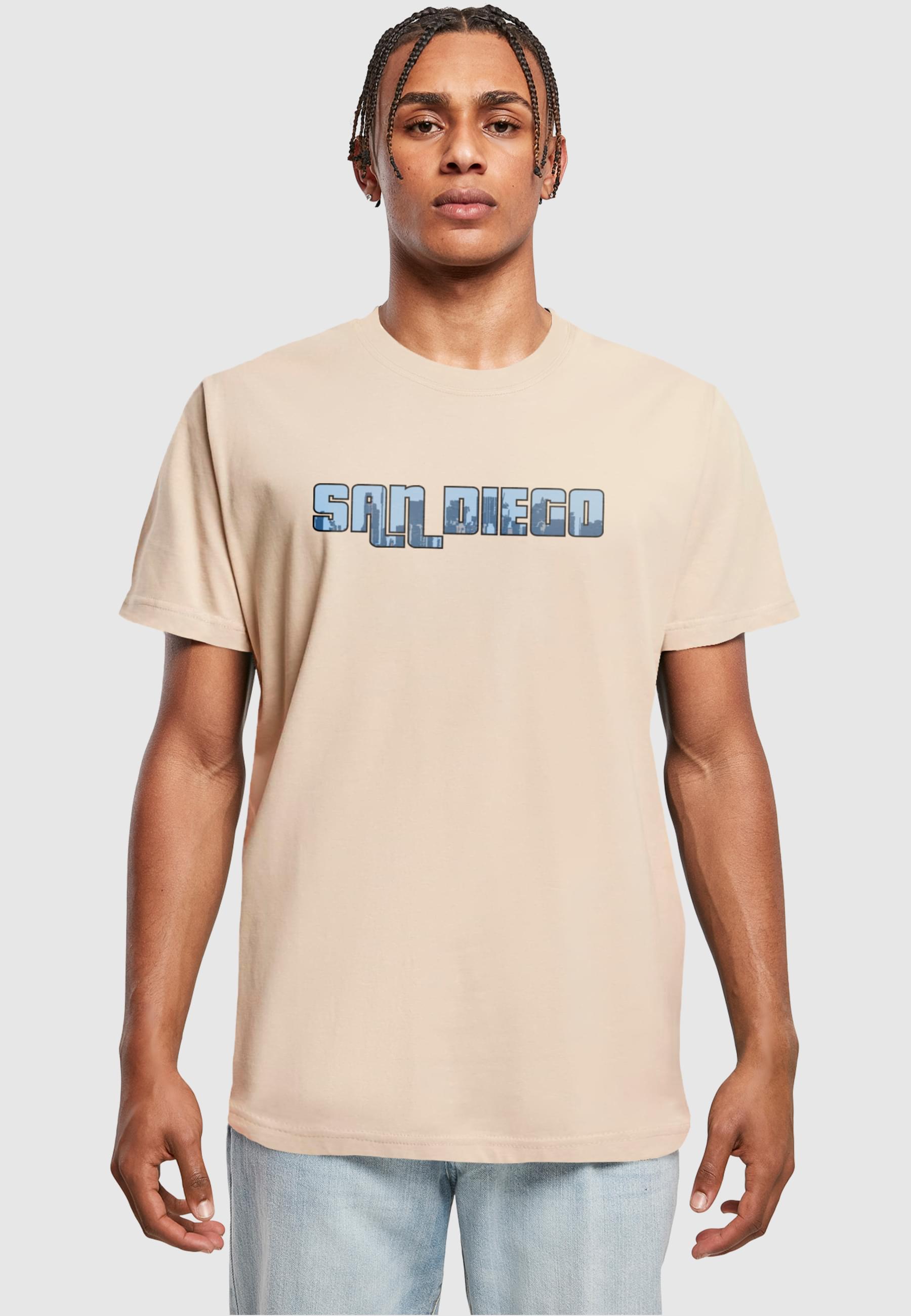 Thumbnail - Merchcode T-Shirt "Merchcode Herren Grand San Diego Skyline T-Shirt Round Neck", (1 tlg.)