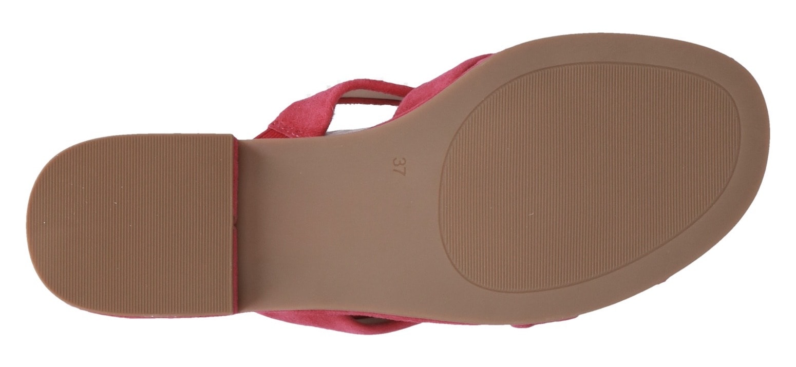 Caprice Pantolette, Blockabsatz, Sommerschuh, Schlupfschuh mit Kreuzbandage
