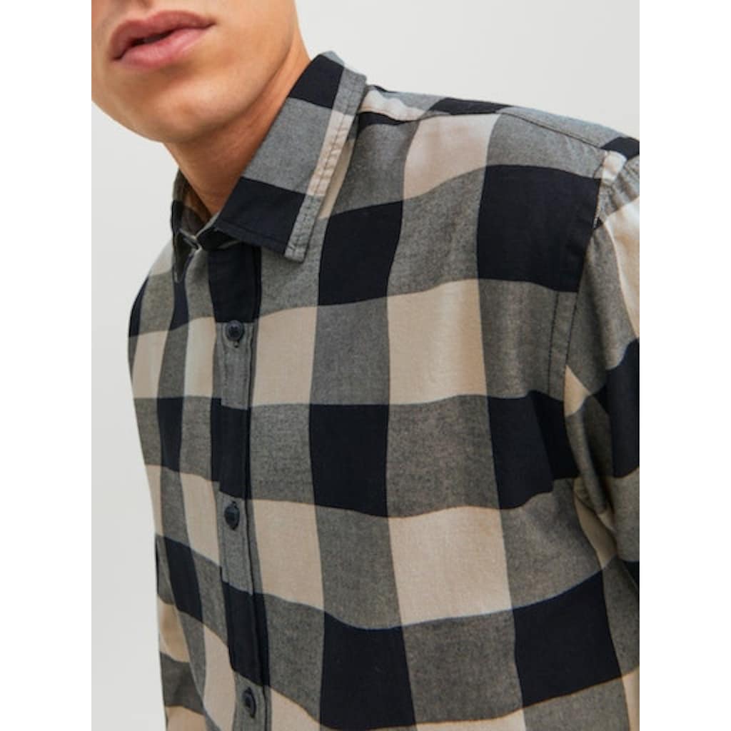 Jack & Jones Langarmhemd »JJEGINGHAM TWILL SHIRT L/S NOOS«