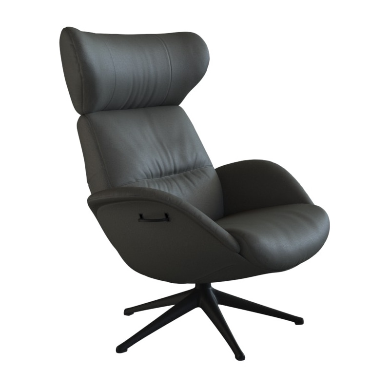 FLEXLUX Relaxsessel »Relaxchairs More«, Premium Komfort, Rücken- & Kopfteilverstellung, drehbar, Fuß schwarz