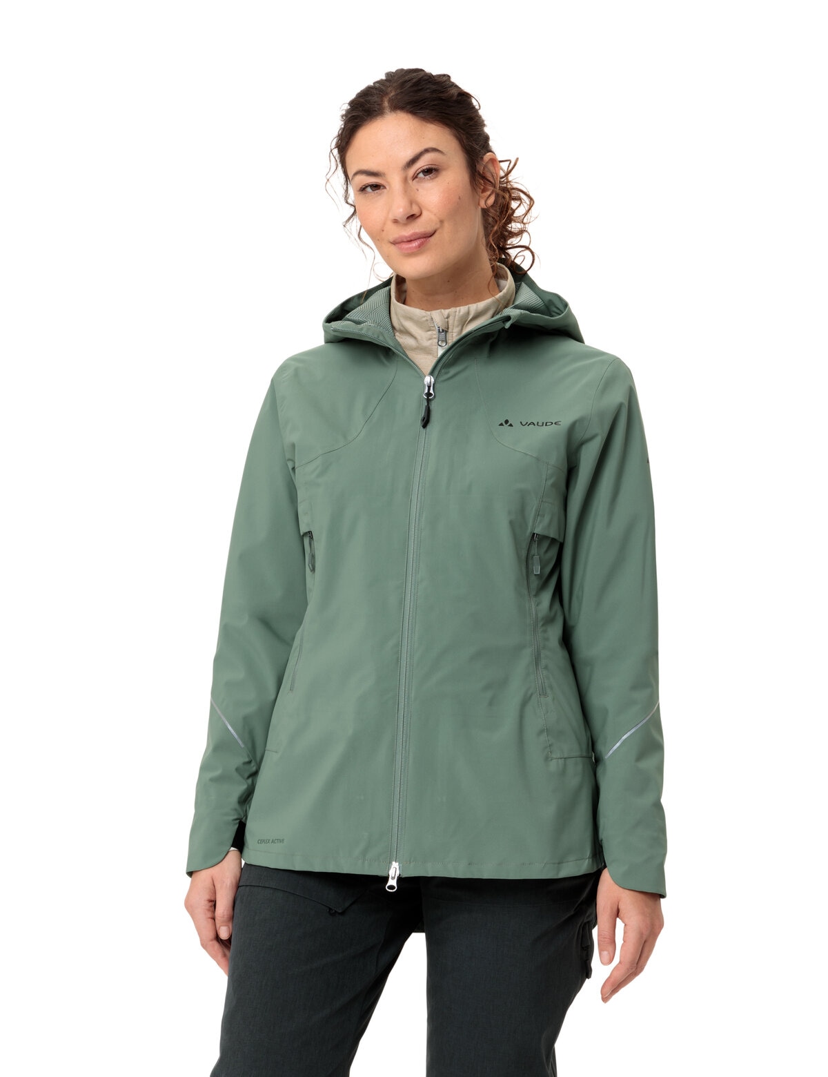 VAUDE 3-in-1-Funktionsjacke, mit Kapuze, Wasserdicht, winddicht und atmungsaktiv