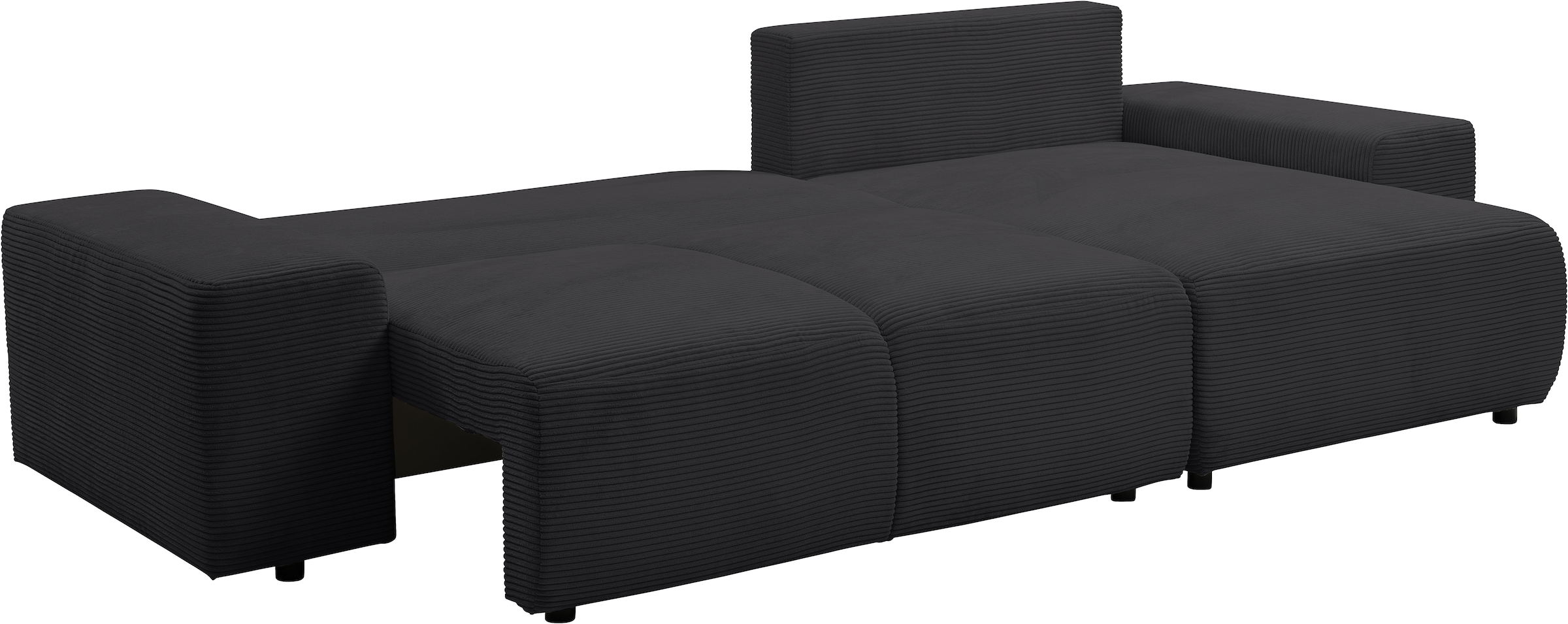 WERK2 Ecksofa »Riwa, modernes Sofa zum Kuscheln und Entspannen, Breite 300cm, L-Form«, Trendiges Ecksofa mit vielen Kissen, Schlaffunktion & Bettkasten