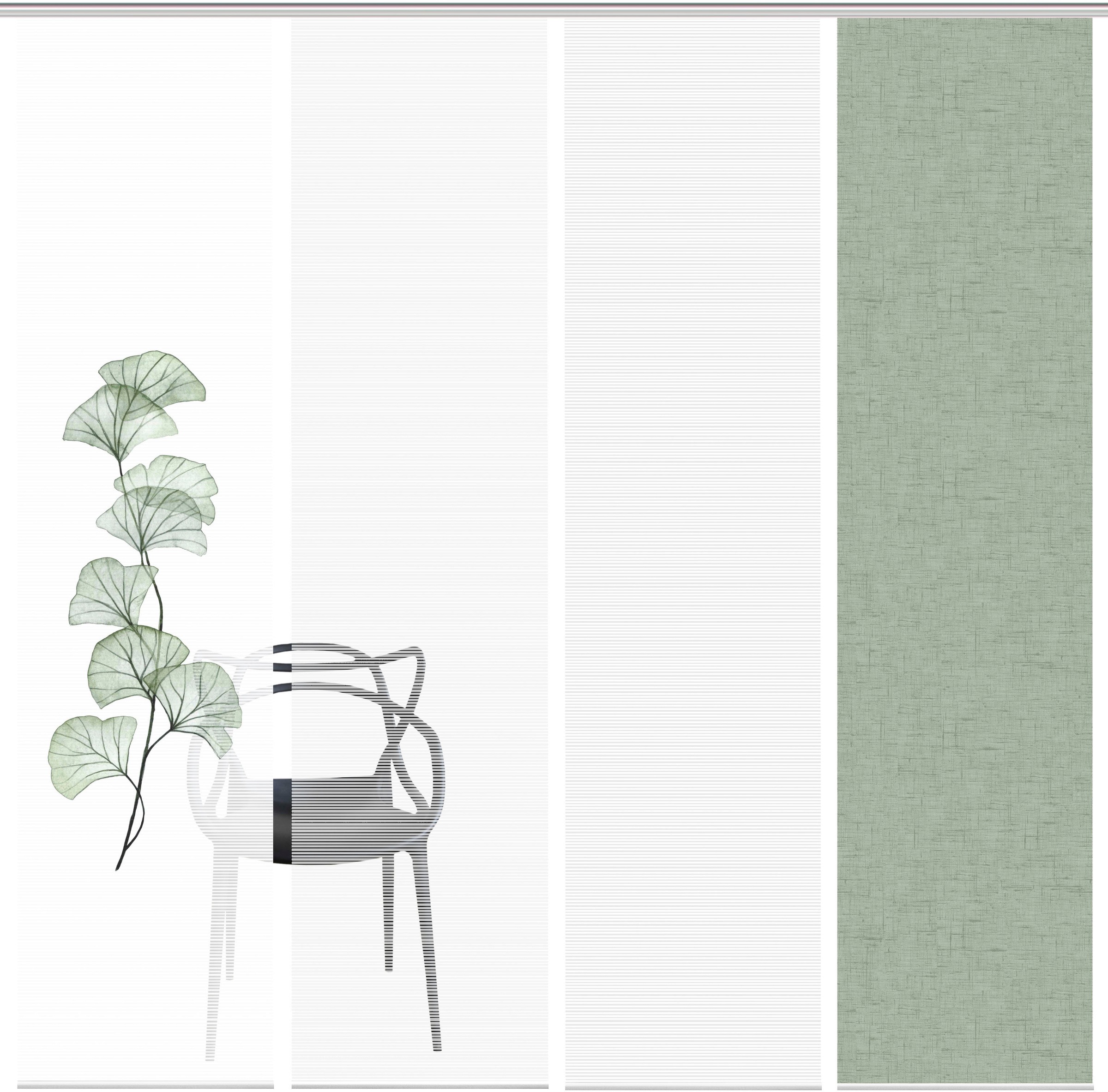 Vision S Schiebegardine "BERTO 4er SET" Paneelwagen 4 Stk. tlg. Schiebevorh günstig online kaufen