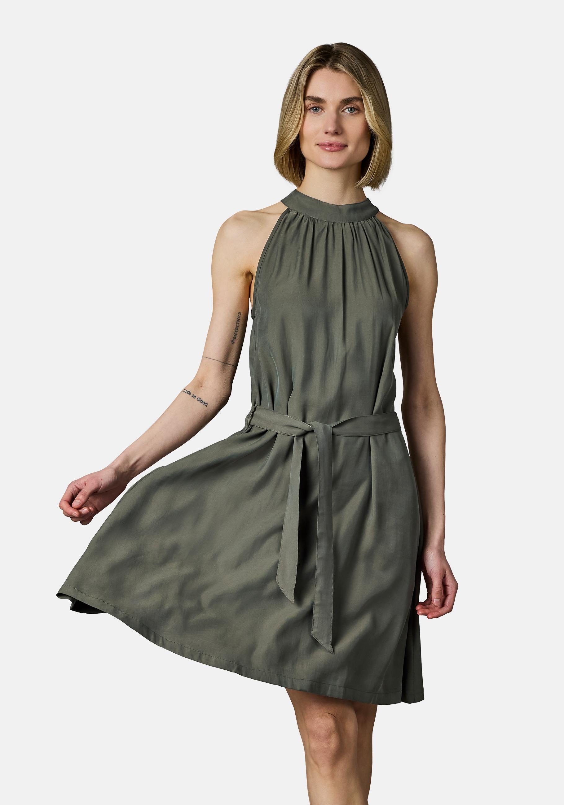 Ragwear A-Linien-Kleid "Angylee Print YOUMODO" Ohne Taschen Leichtes Sommerkleid mit Neckholder und Bindegürtel