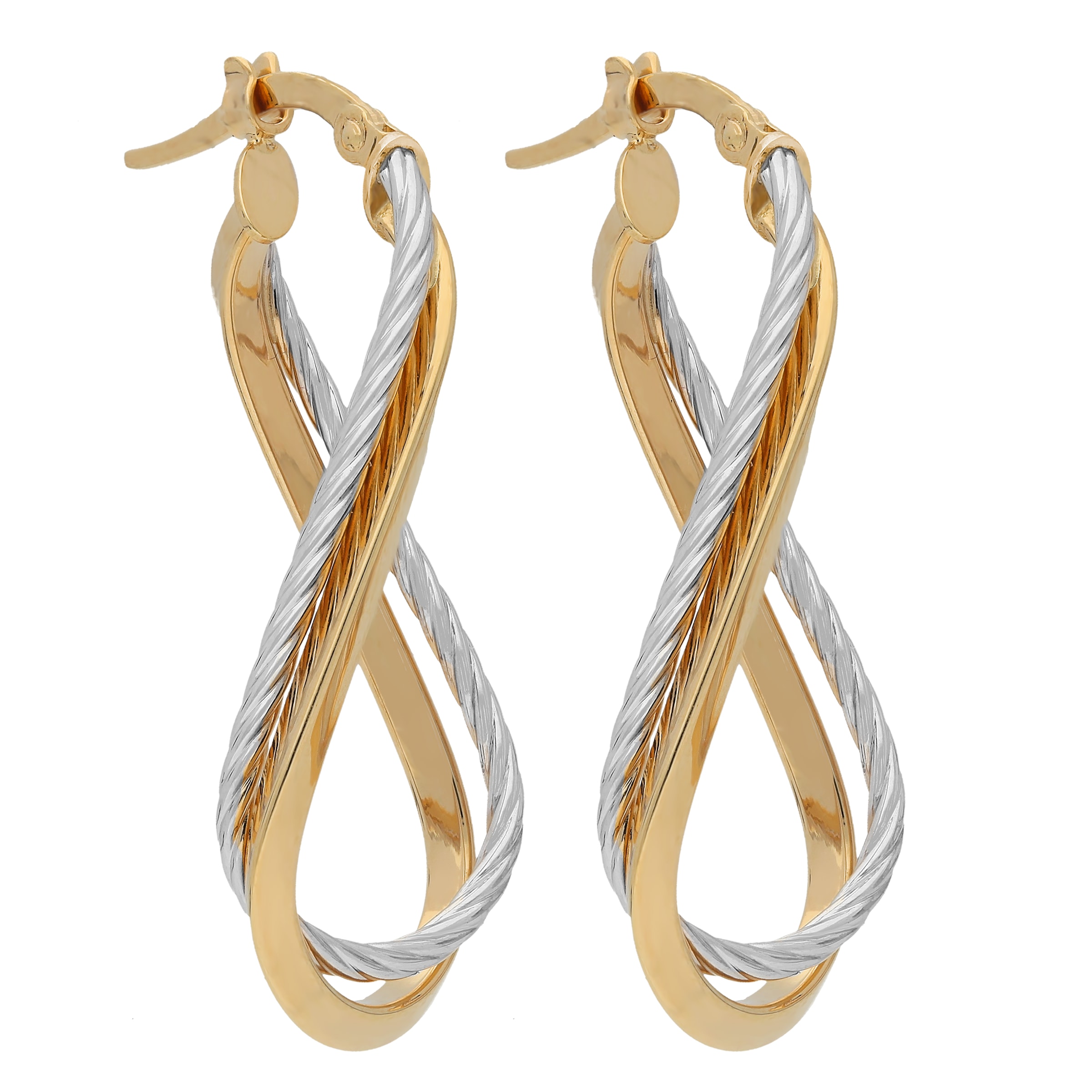 Firetti Paar Creolen »Schmuck Geschenk Gold 585 Ohrringe Infinity/Unendlichkeitsschleife«