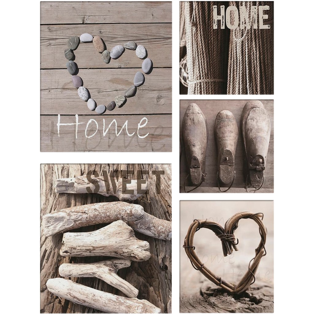 Art for the home Bild »home sweet home«, (5 St.)