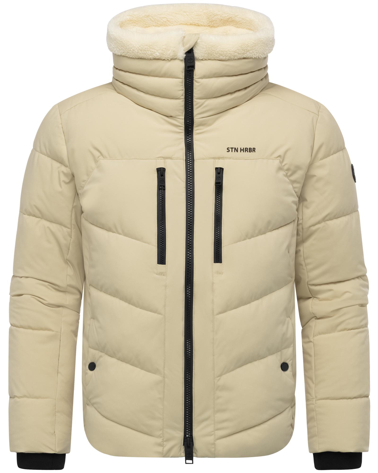 Stone Harbour Steppjacke "Ansello XX" ohne Kapuze Gesteppte Herrenjacke mit Teddy-Kunstfell-Kragen