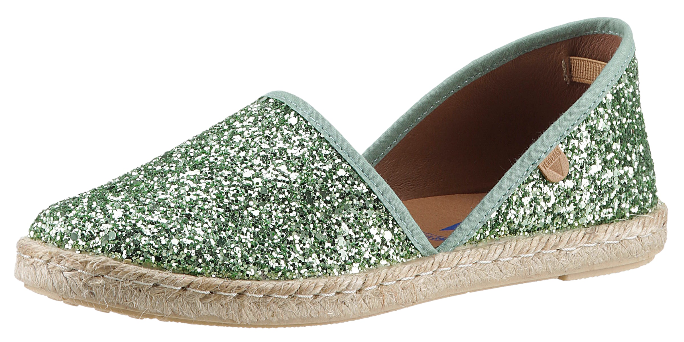 VERBENAS Espadrille "CARMEN GLITTER", Slipper, Sommerschuh, Strandschuh mit Glitzer