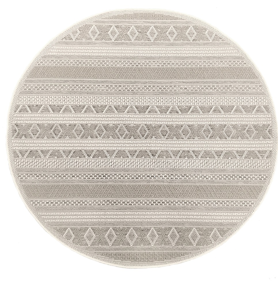 the carpet Teppich "Calgary round" rund 1 mm Höhe moderner robuster In und Outdoor Teppich