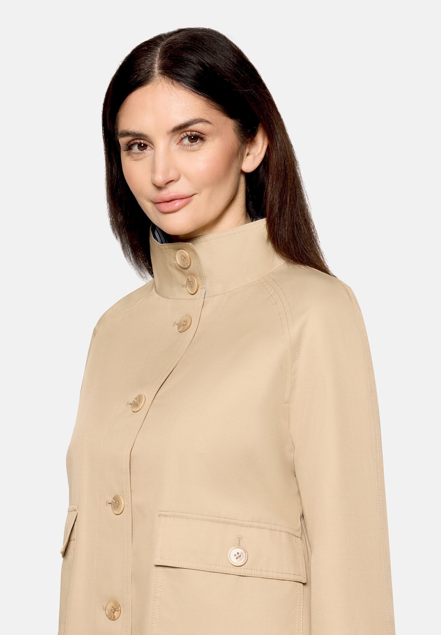 Cartoon Canvasjacke »Damen mit aufgesetzten Taschen«