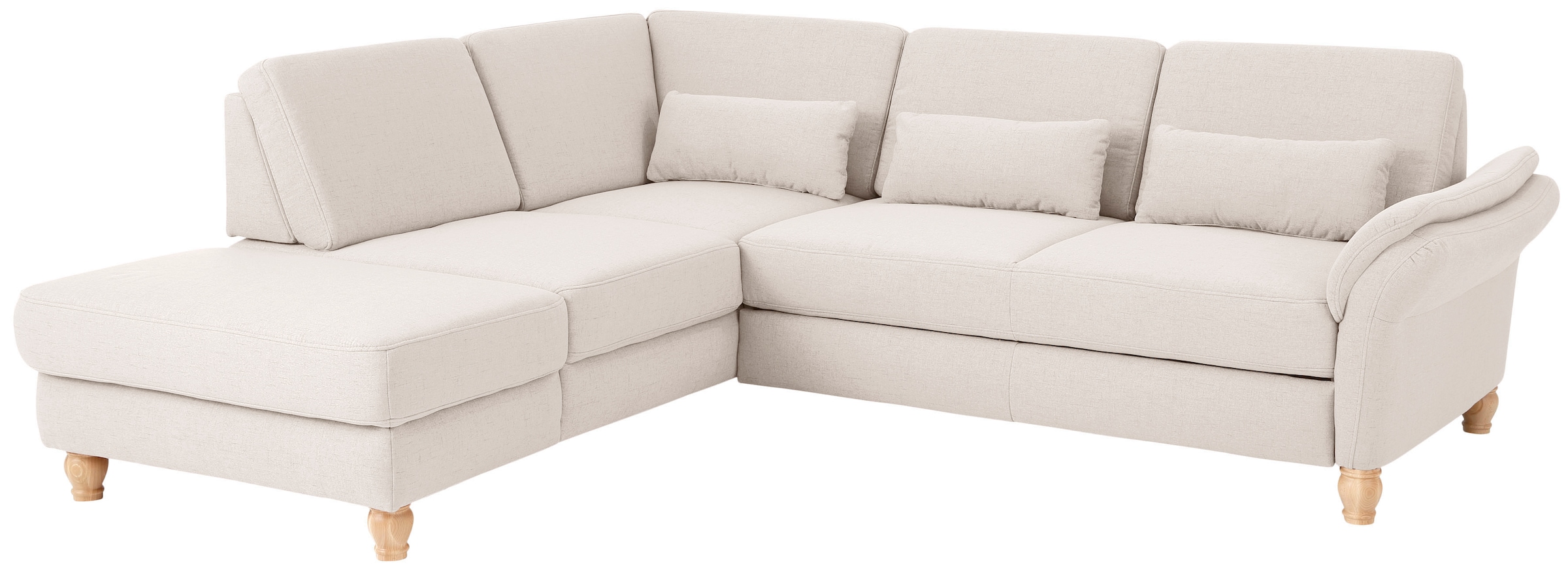 Home affaire Ecksofa »Palace L-Form«, incl. Sitztiefenverstellung, wahlweise mit Bettfunktion und Stauraum