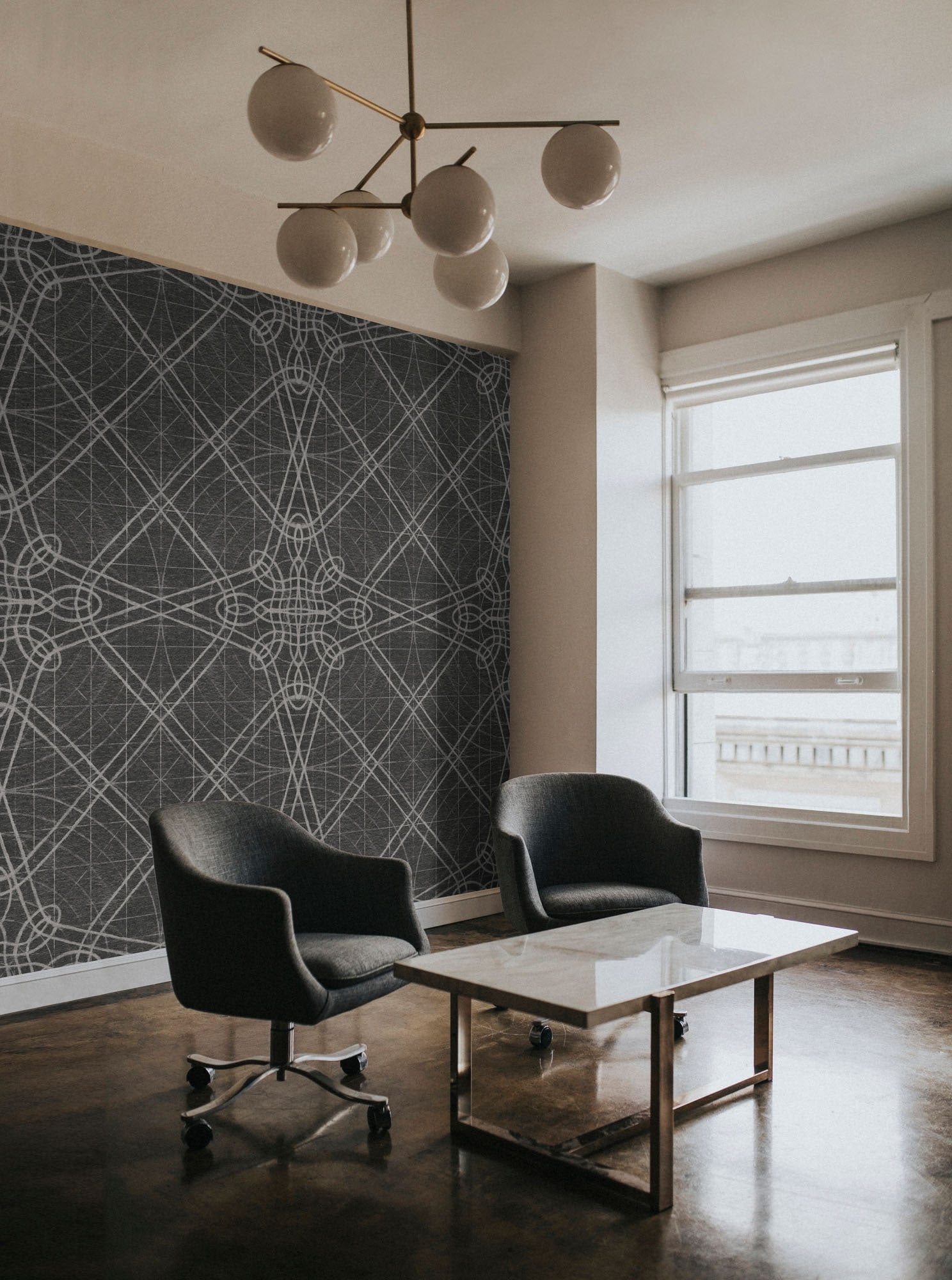 living walls Fototapete »Walls by Patel 5 Fototapete Geometrische Linien« geometrisch glatt Geometrische Linien auf 200 g/m² Premium-Vlies