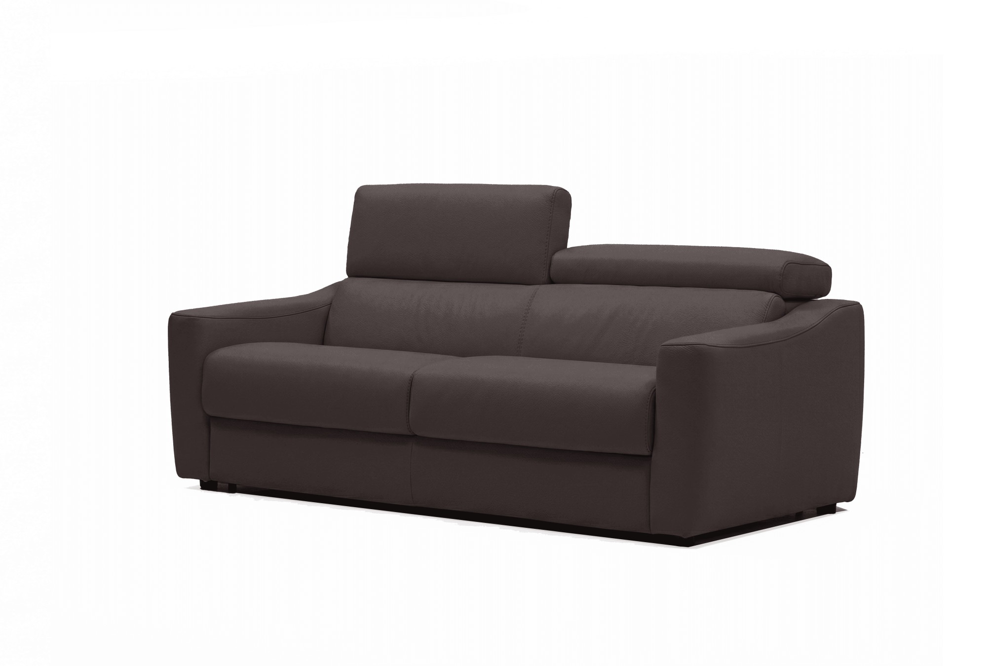 Egoitaliano Schlafsofa "STRIKE, Made in Italy-Designsofa mit Dauerschlaffunktion,Breite 195 cm" Schlafsofa aus Echtleder Bull mit verstellbaren Kopfstützen