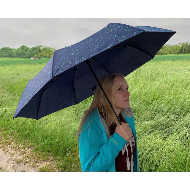 EuroSCHIRM® Taschenregenschirm »Umwelt-Taschenschirm, marine, Kreise grün«  kaufen | BAUR