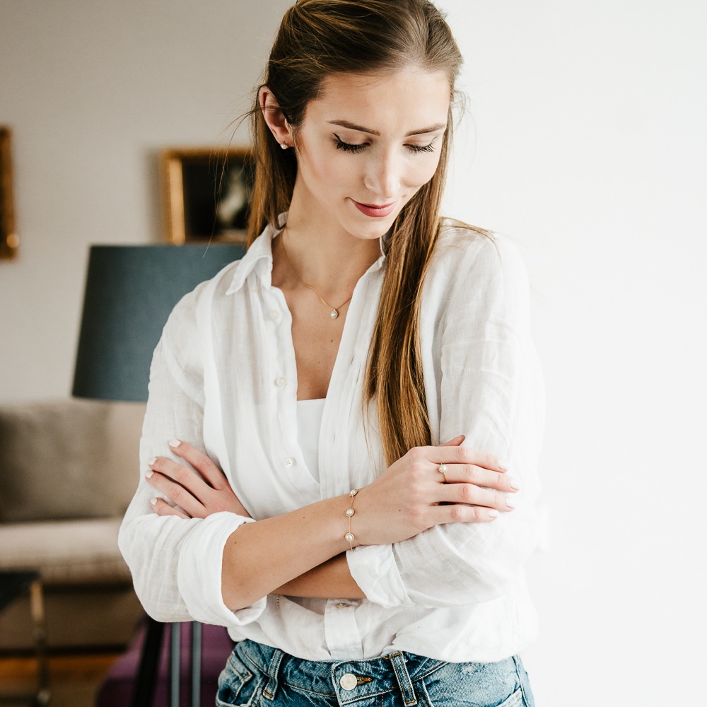 Julie Julsen Collierkettchen »925/- Sterling Silber vergoldet Zirkonia/SWZP«