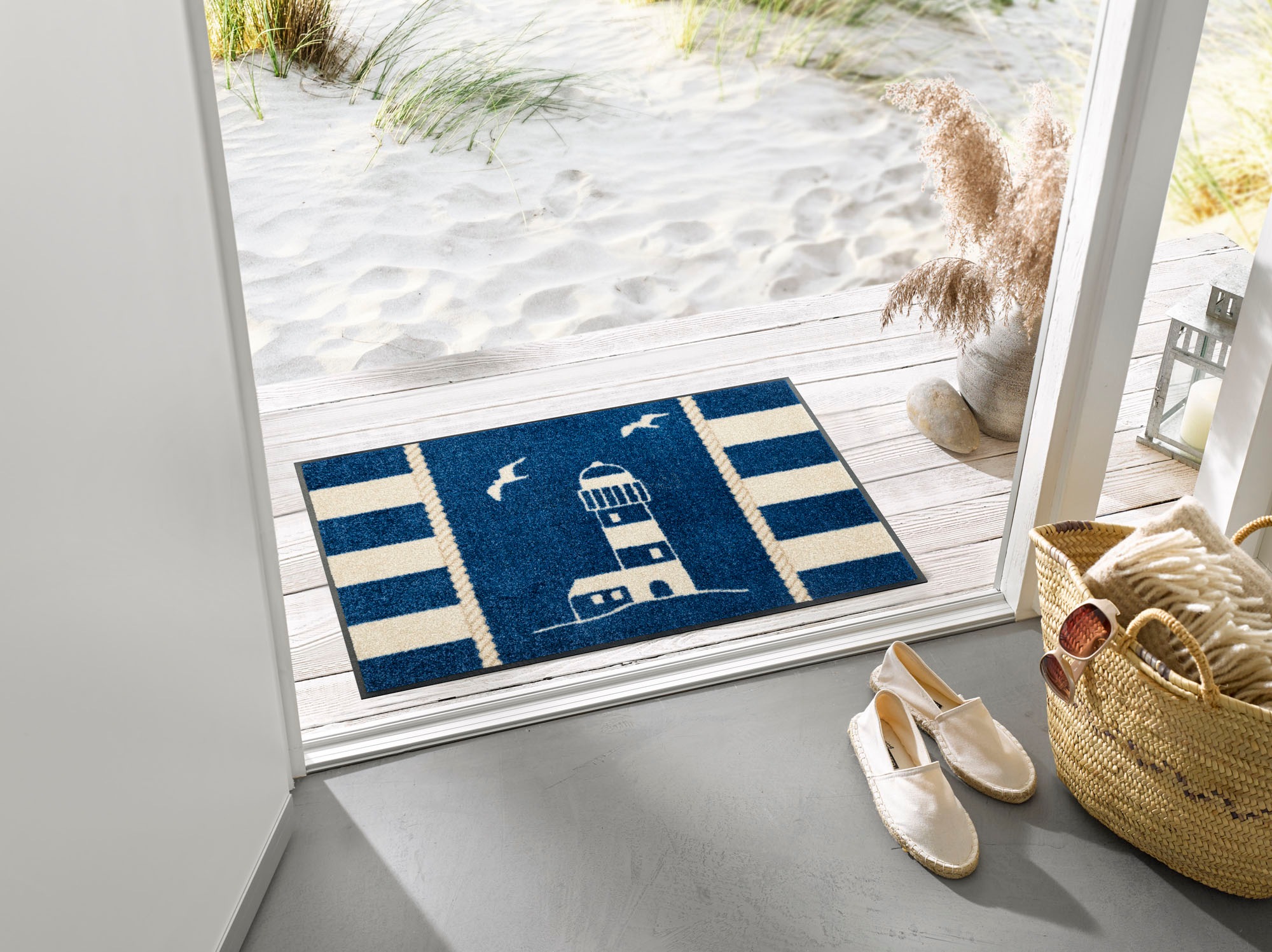 wash+dry by Kleen-Tex Fußmatte "Sea View" rechteckig 7 mm Höhe günstig online kaufen