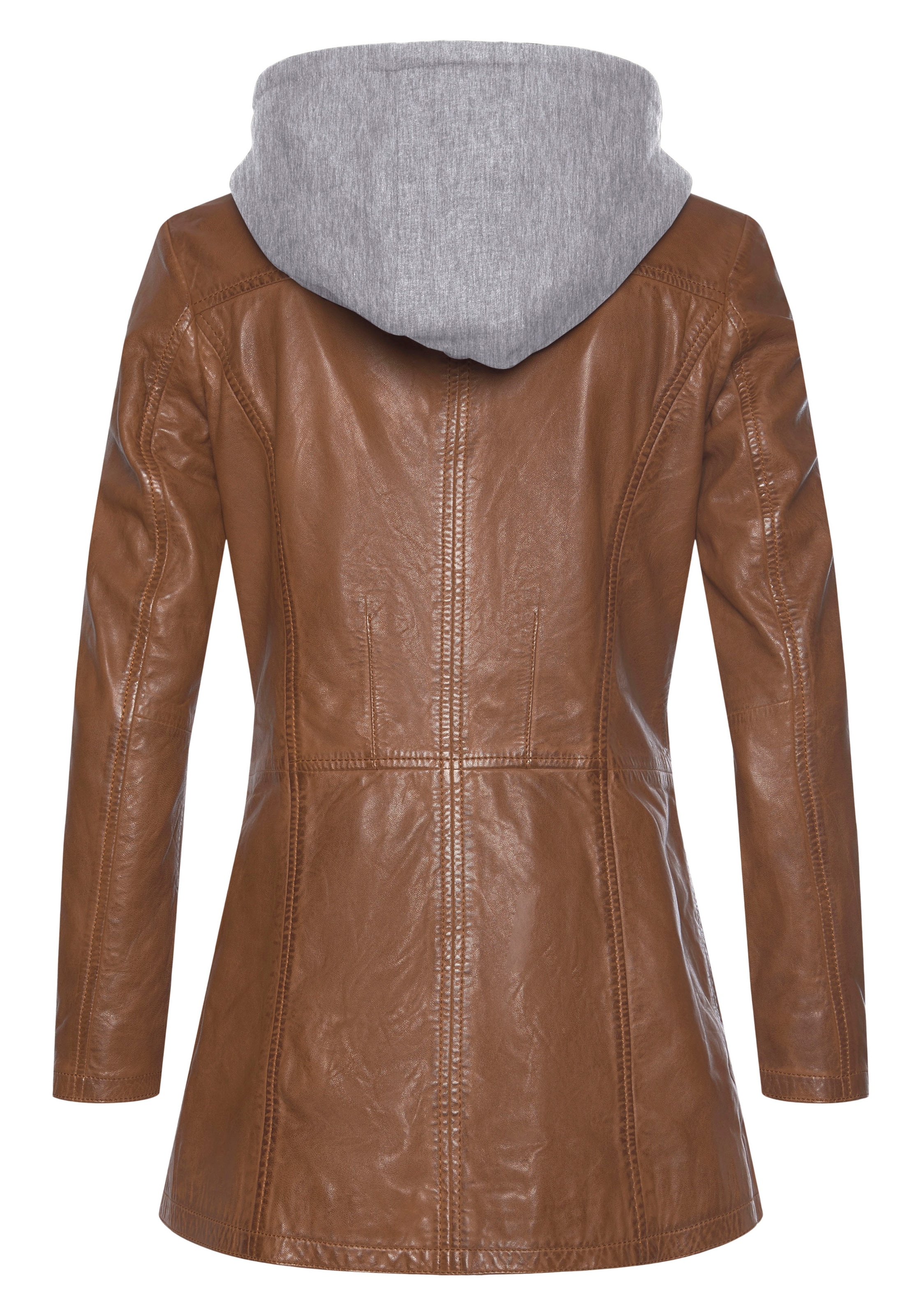 Gipsy Lederjacke »CLEEO«, mit Kapuze, stylischer hochwertiger Longblazer im Two-in-One-Look