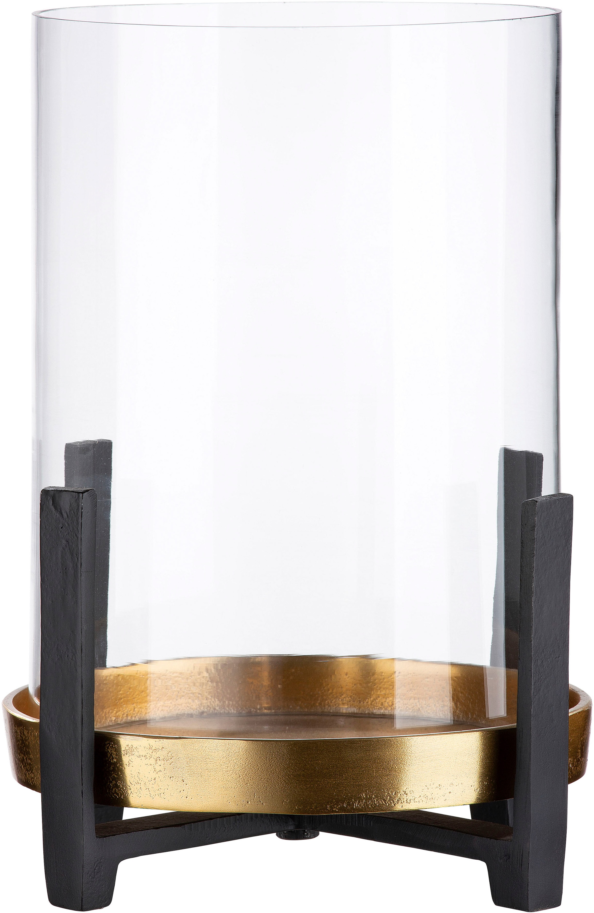 GILDE Windlicht "Nuro" aus Aluminium, mit Glaseinsatz günstig online kaufen