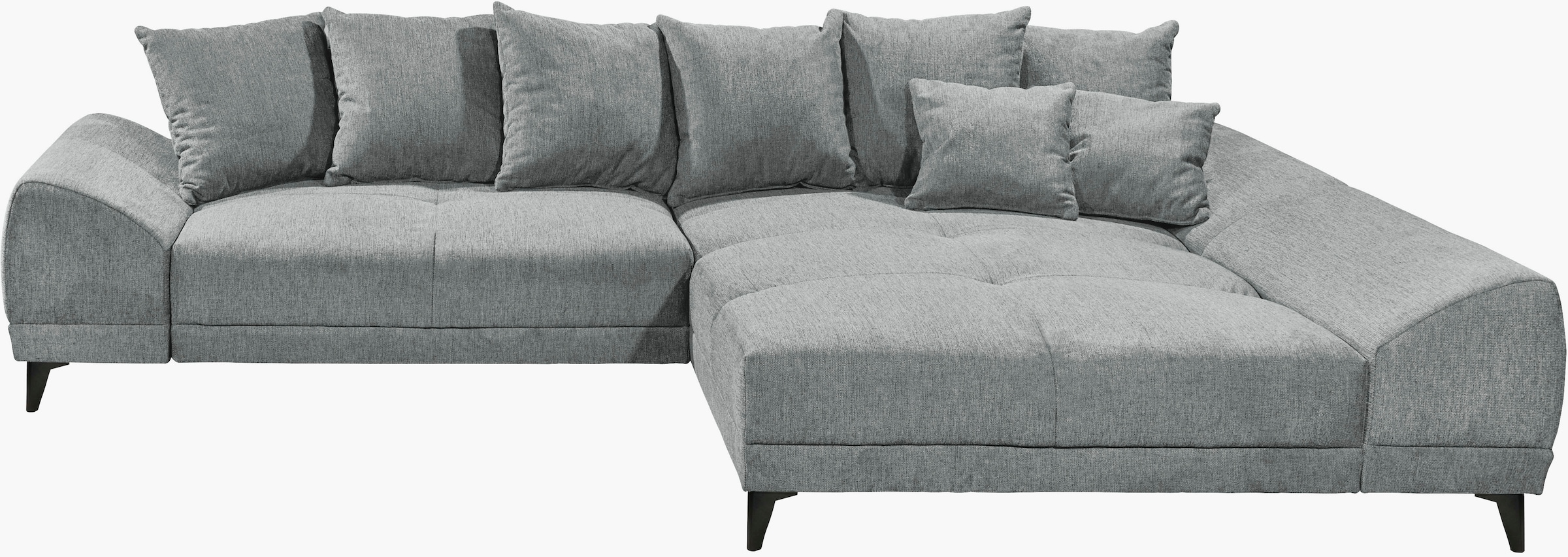 ED EXCITING DESIGN Ecksofa »Scott L-Form«, mit Bettfunktion, Bettkasten & 8 Zierkissen