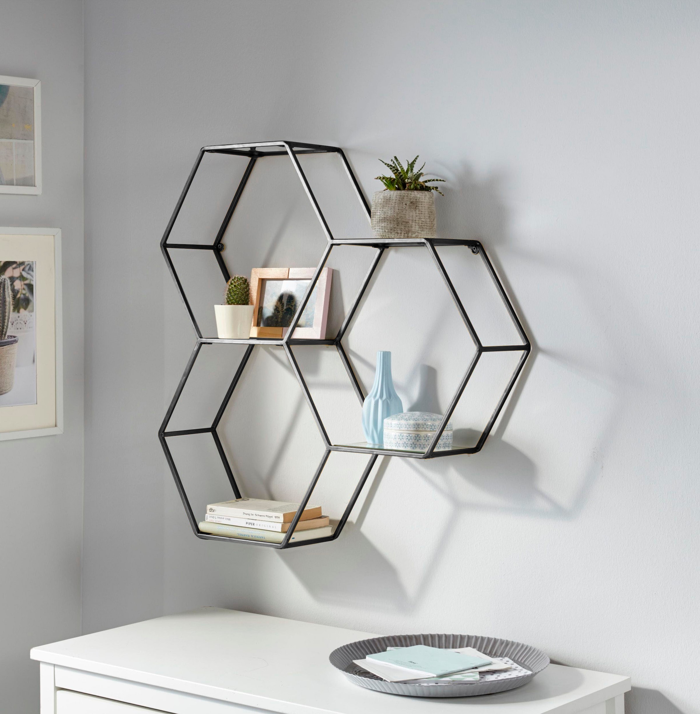 OTTO home Deko-Wandregal "Lenia, 3 Ablageflächen aus Glas in einer besonder günstig online kaufen