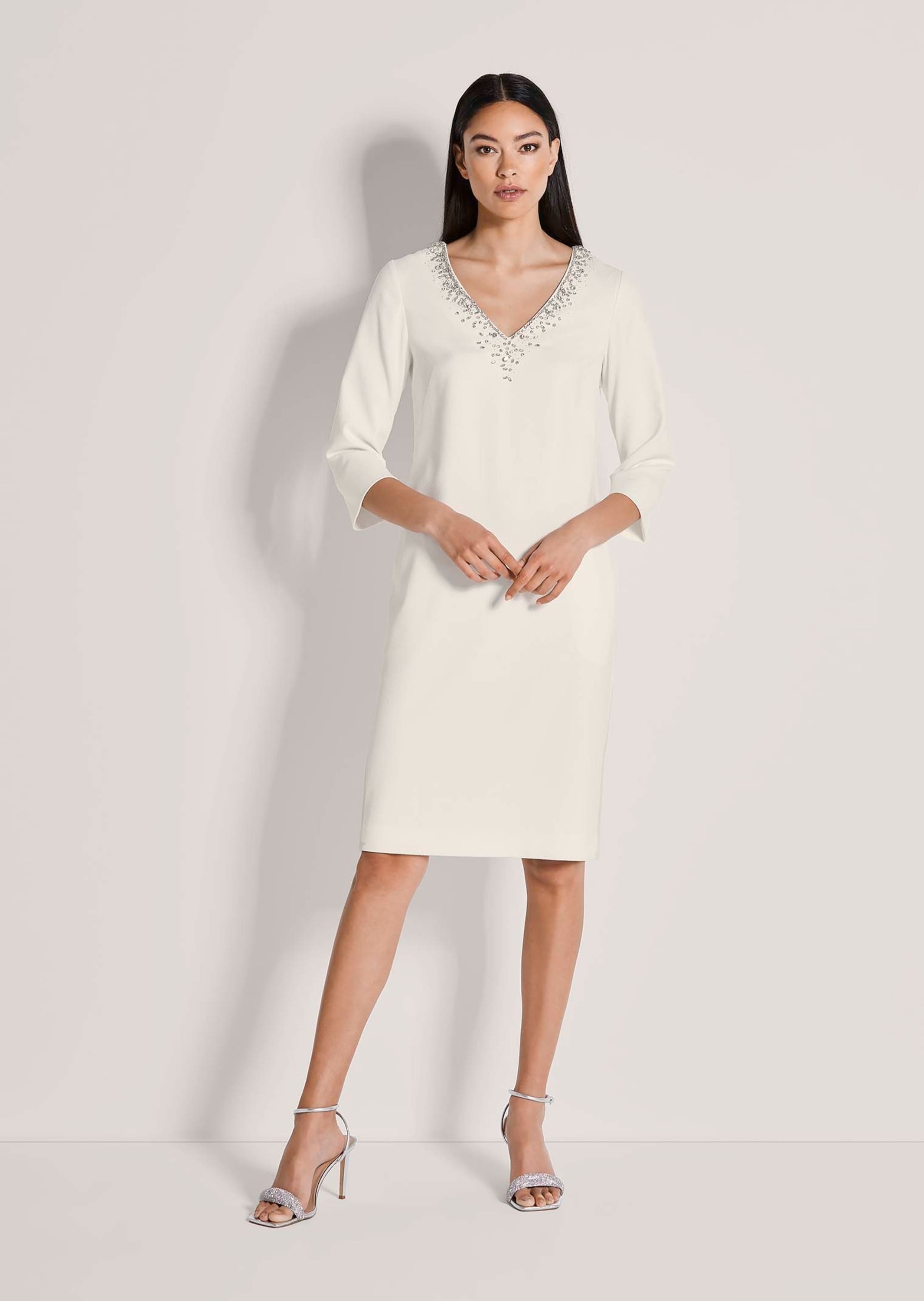 MADELEINE Etuikleid Sheath Dress Wool White Size 42 2