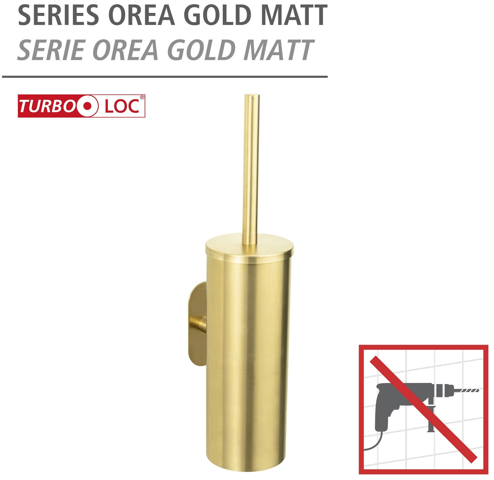 Thumbnail - WENKO WC-Garnitur "Turbo-Loc Orea geschlossen" aus Edelstahl Befestigen ohne Bohren