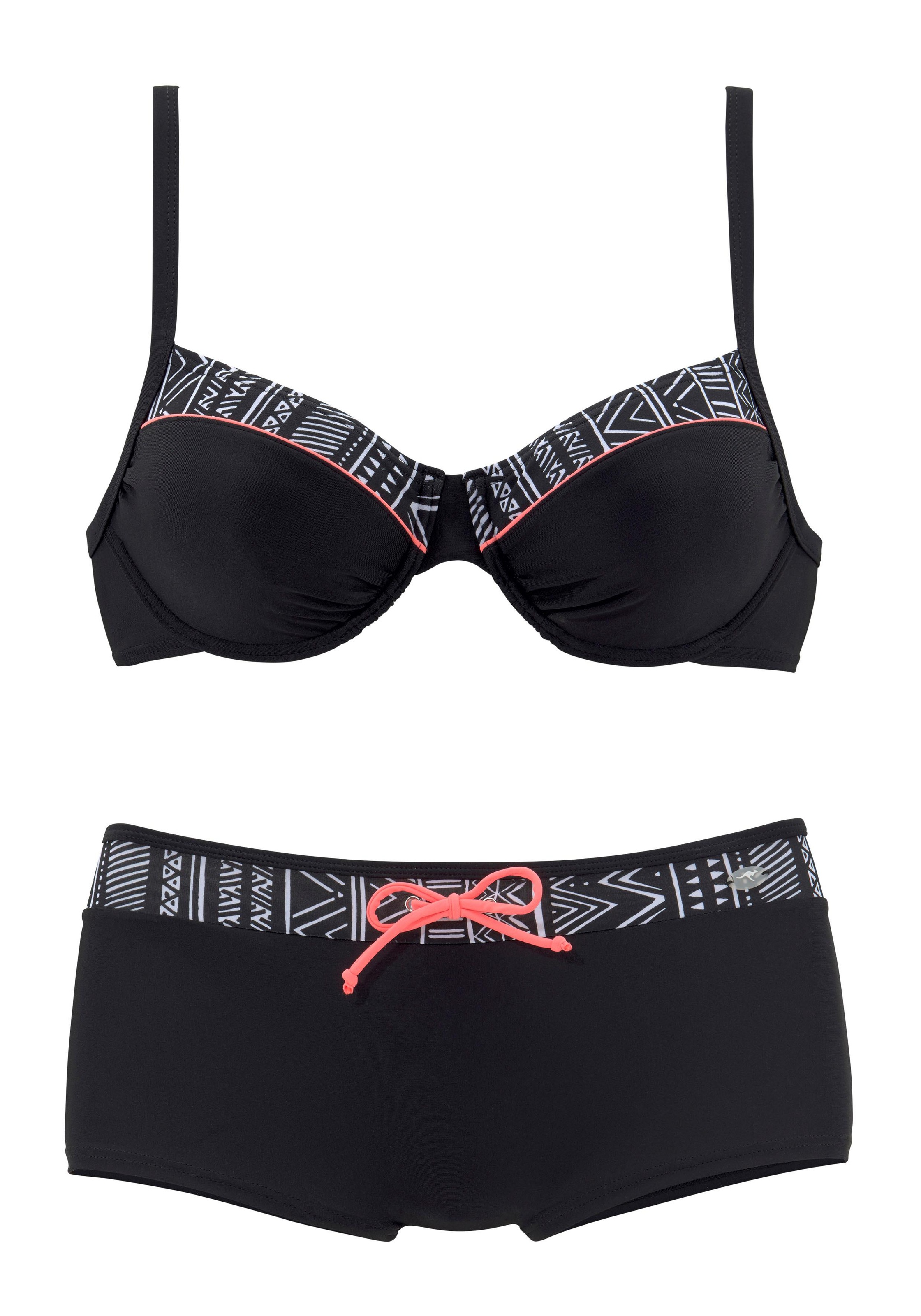 KangaROOS Bügel-Bikini mit modischem Print, verstellbare Träger