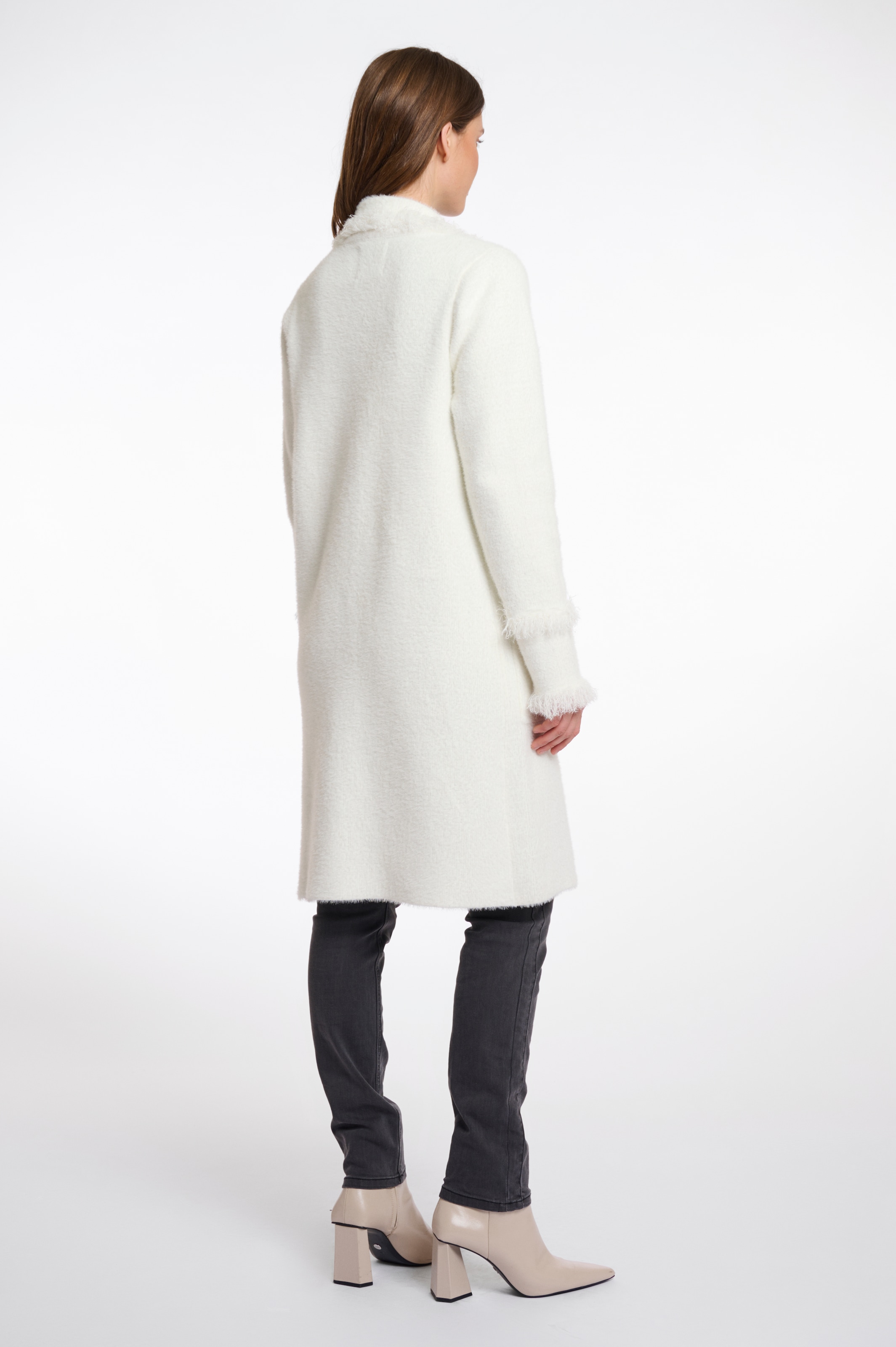 Rino & Pelle Longstrickjacke »CATENA« mit Fransendetails und Knöpfen