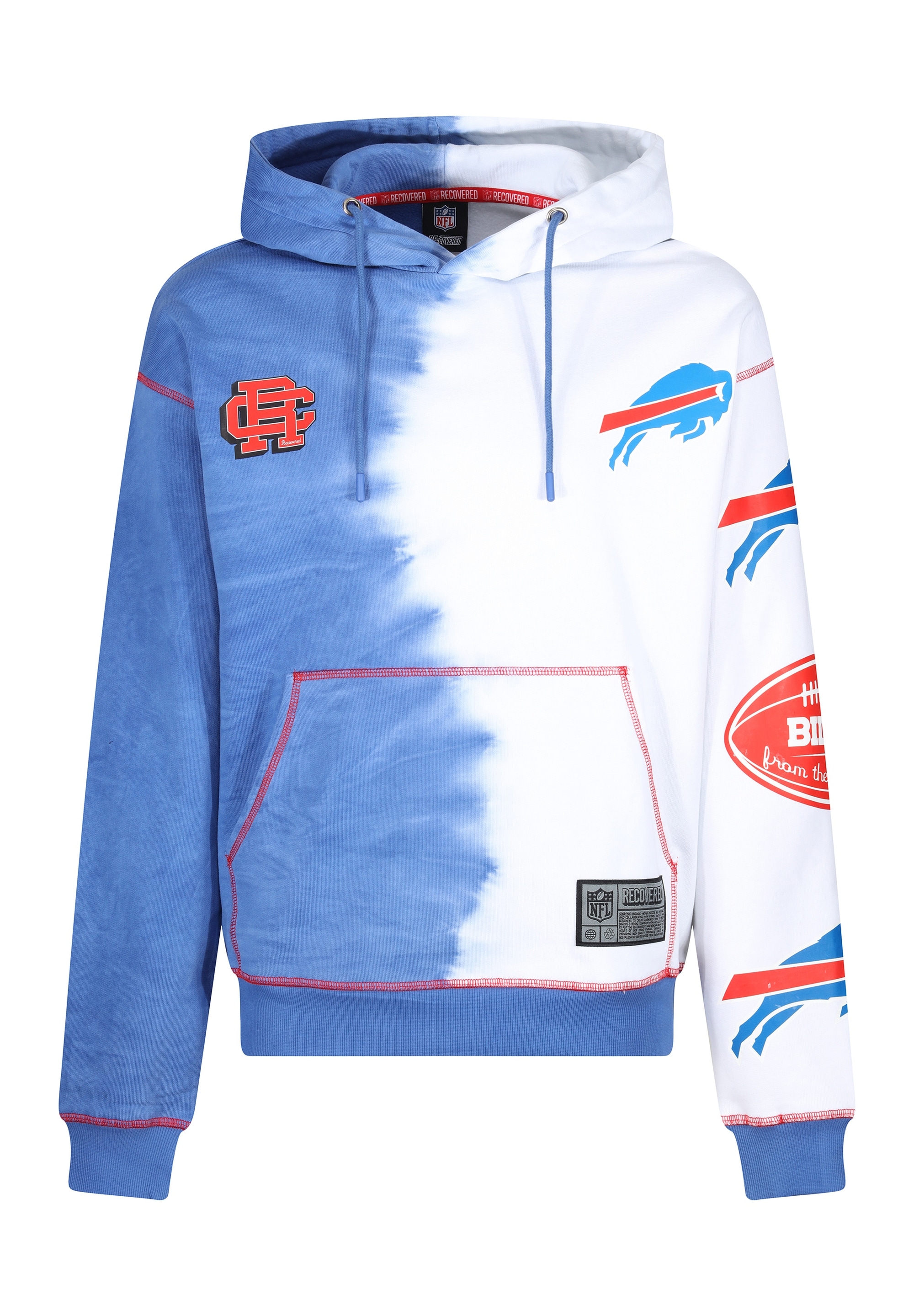 Recovered Kapuzensweatshirt »NFL Bills Ink Dye Effect On«, im lockeren Schnitt