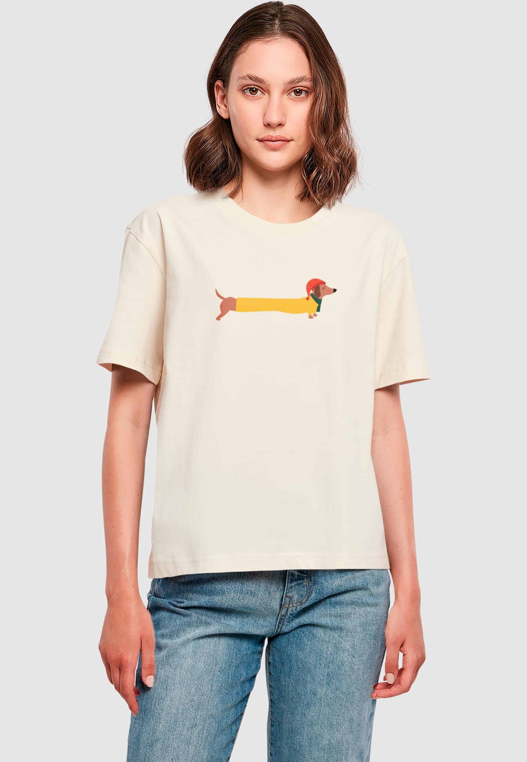 Thumbnail - Merchcode T-Shirt "Merchcode Ladies Christmas Dog Tee" 1 Stk.