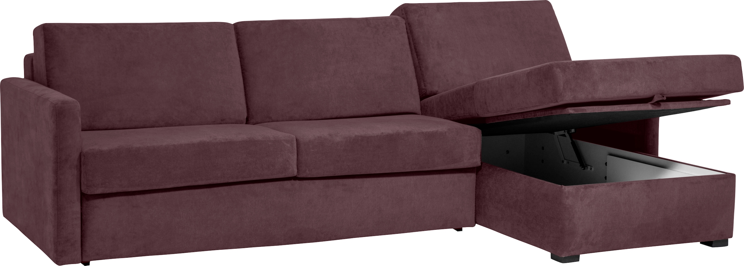 Places of Style Schlafsofa »GOLDPOINT Ecksofa 264 cm, Liegefläche (140/200cm), L-Form,«, Bettfunktion, Bonell-Federkernmatratze und Dauerschläfer-Funktion