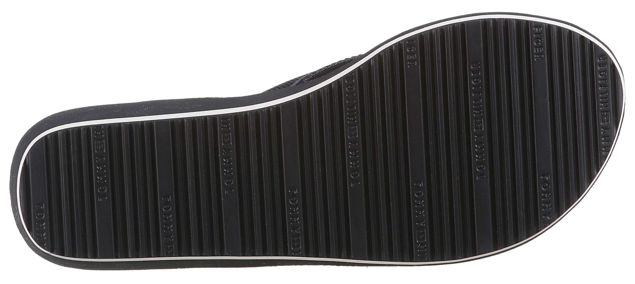 Tommy Hilfiger Dianette »TH STRIPES WEDGE BEACH SANDAL«, Zehentrenner, Sommerschuh mit gestreifter Innensohle