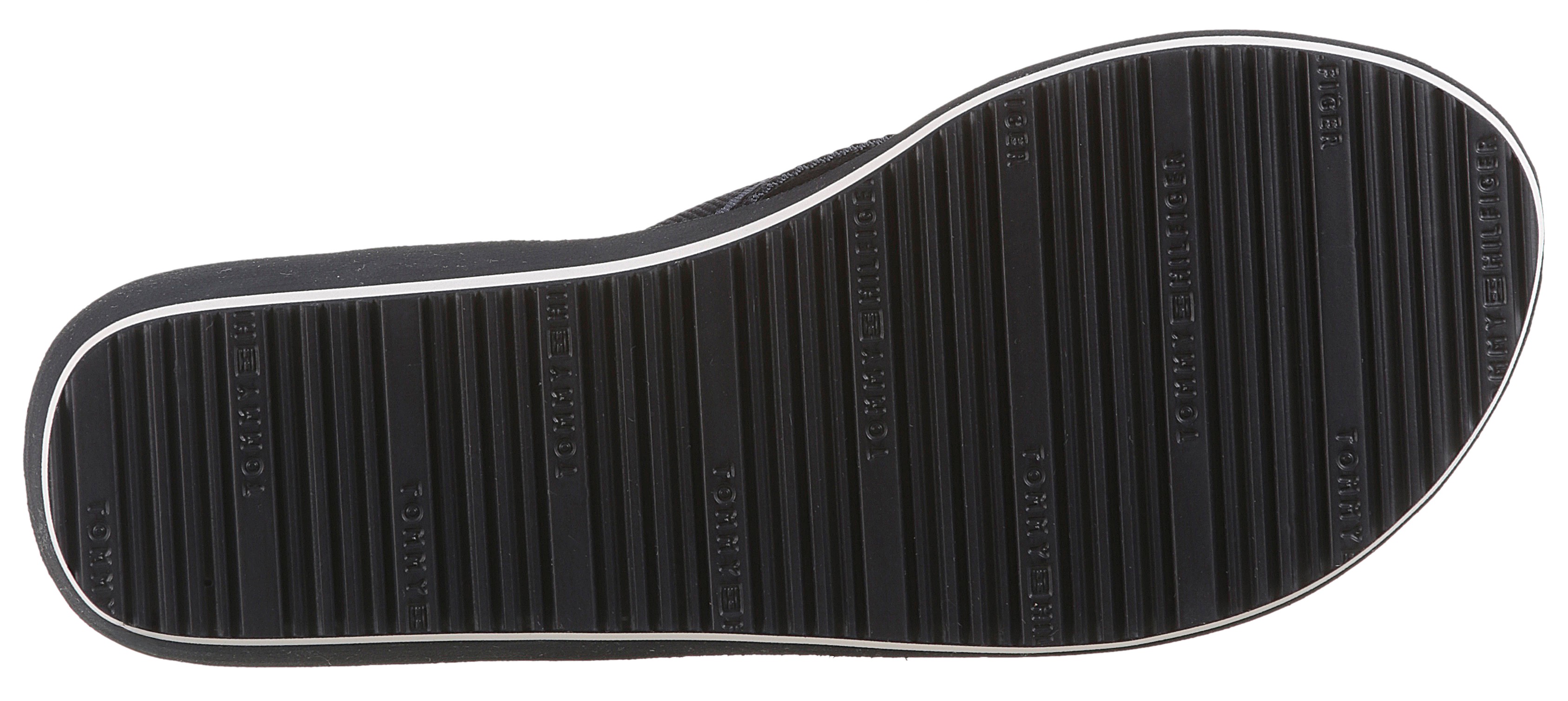 Thumbnail - Tommy Hilfiger Dianette "TH STRIPES WEDGE BEACH SANDAL", Zehentrenner, Sommerschuh mit gestreifter Innensohle