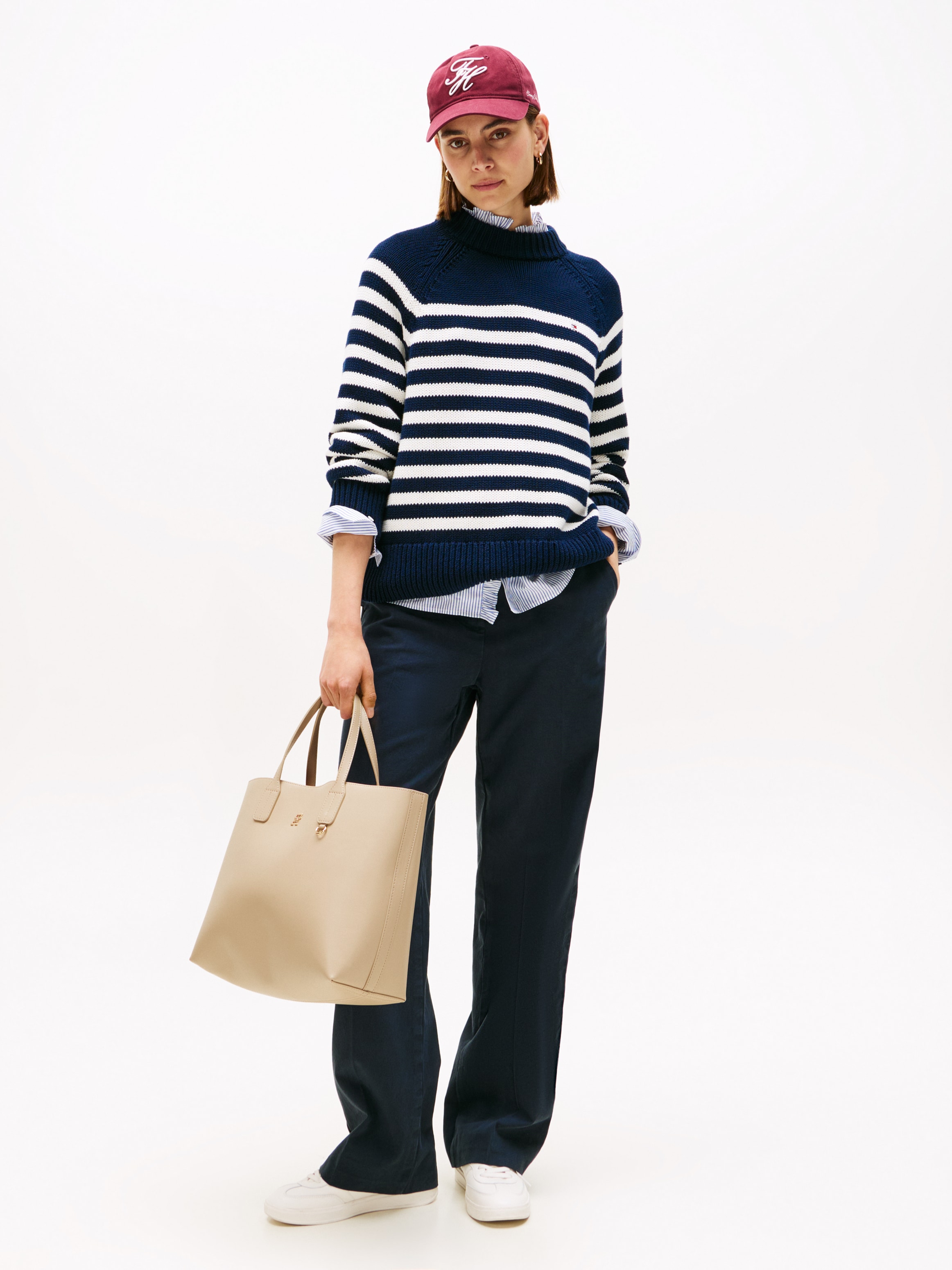 Tommy Hilfiger Satchel »TH ICON SATCHEL«, Damen Umhängetasche, Tragetasche mit Innentasche