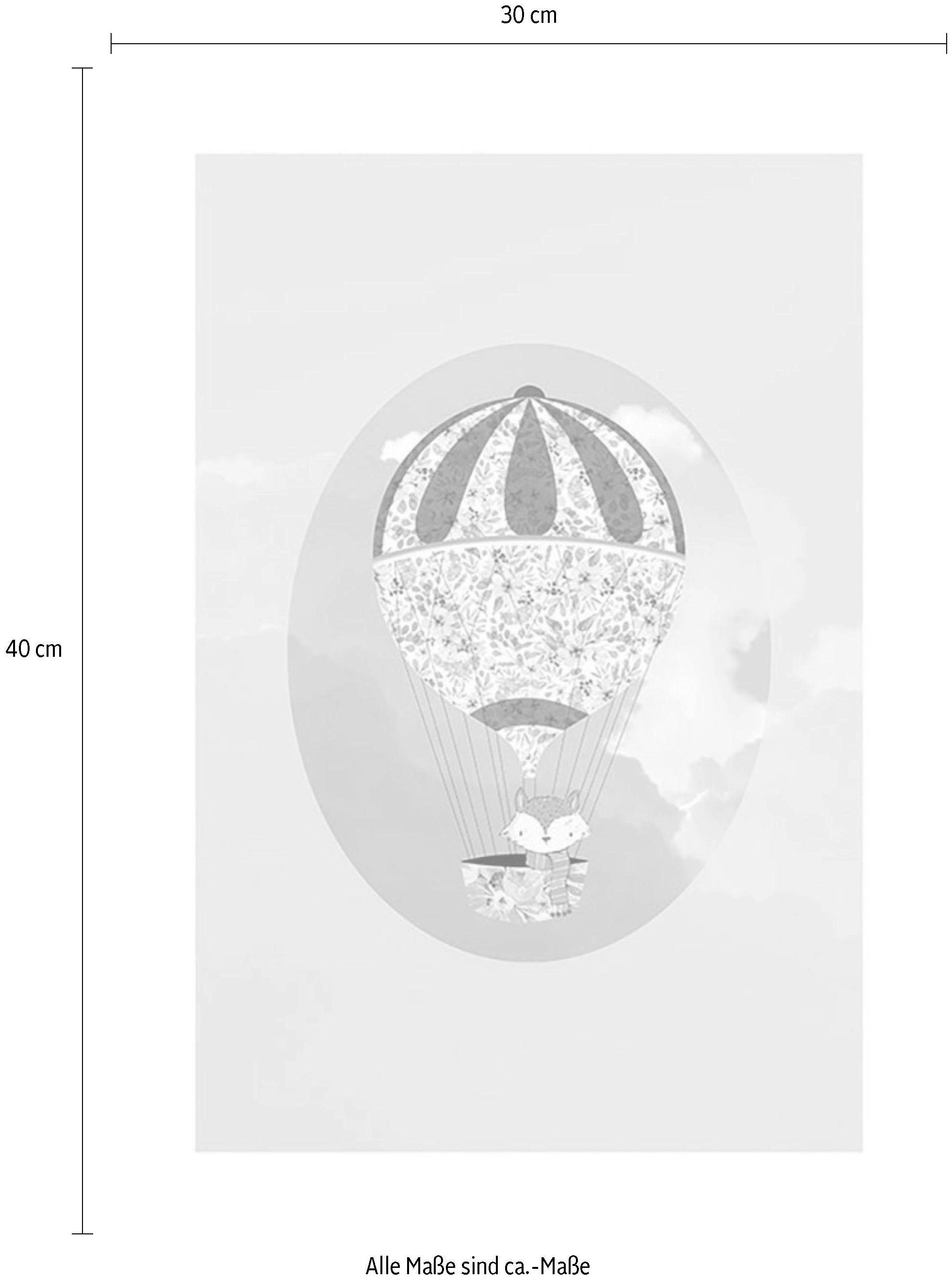Komar Bild »Happy Balloon Rose«, Figuren, (1 St.), Wandbild zur Dekoration - ohne Rahmen