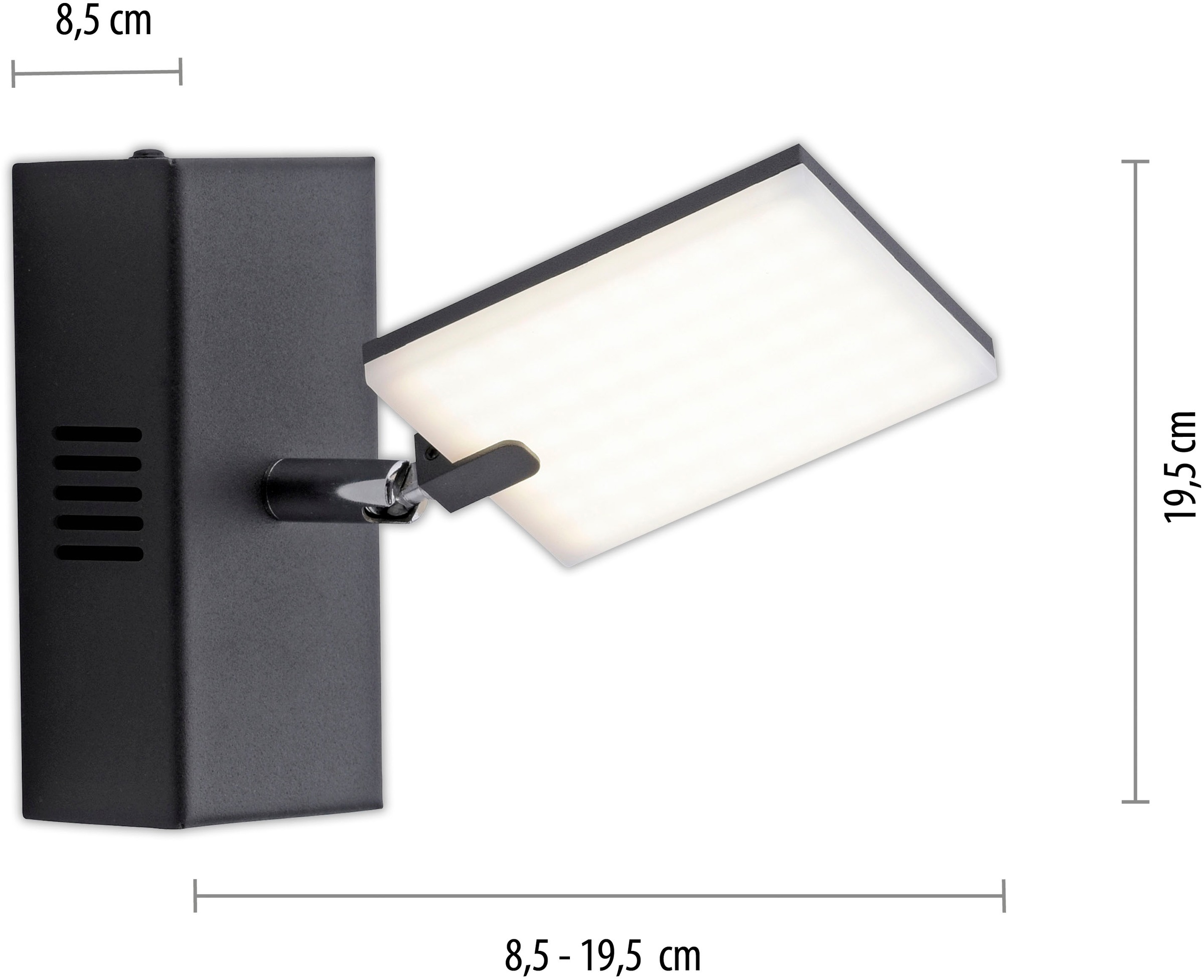 Neuhaus PURE LED Wandleuchte »PURE Mira« LED-Board 1 Stk. warmweiß - kaltweiß Dimmbar, CCT, Wippschalter, Fernbedienung, beweglich