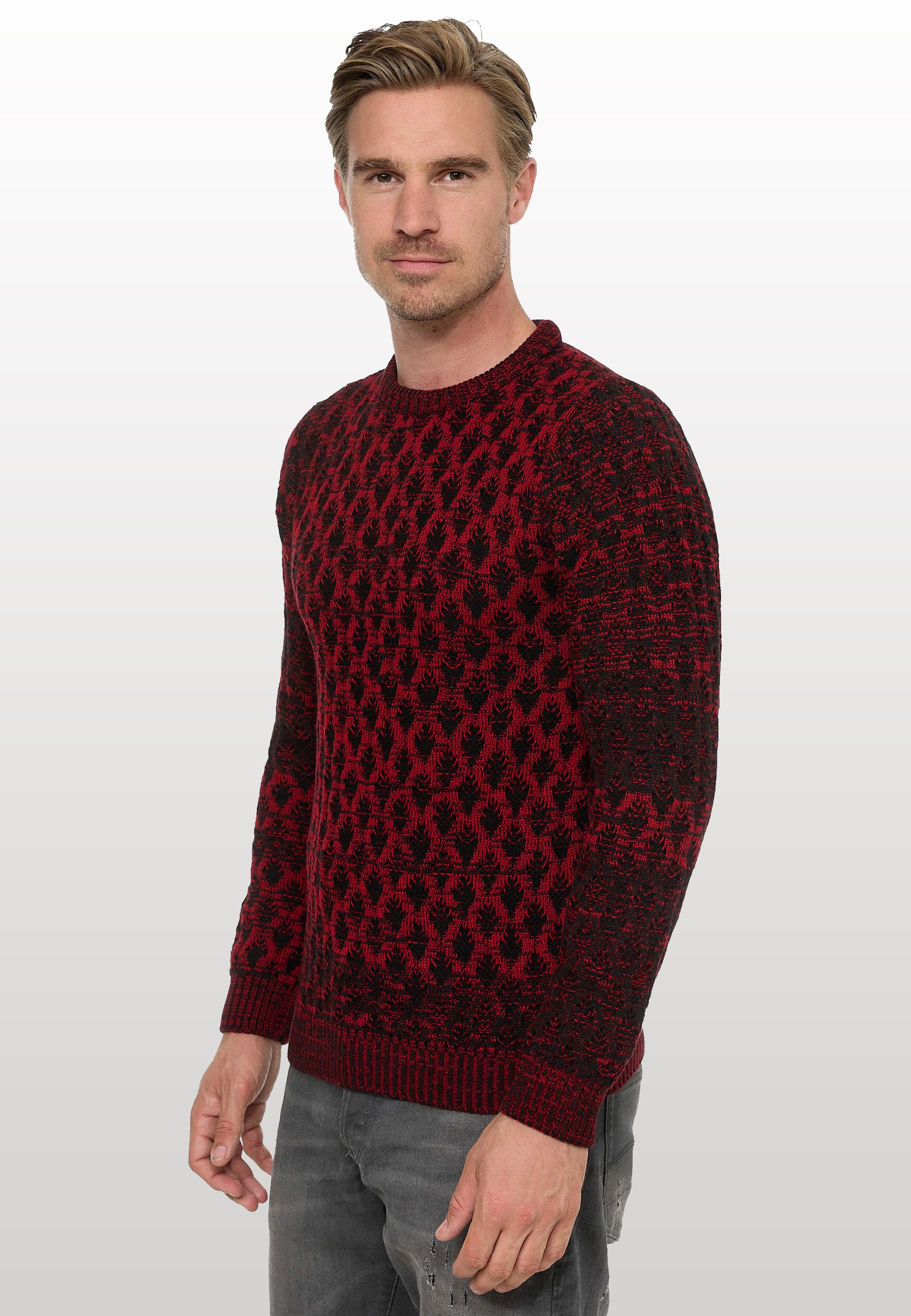 Rusty Neal Strickpullover, mit schönem Muster