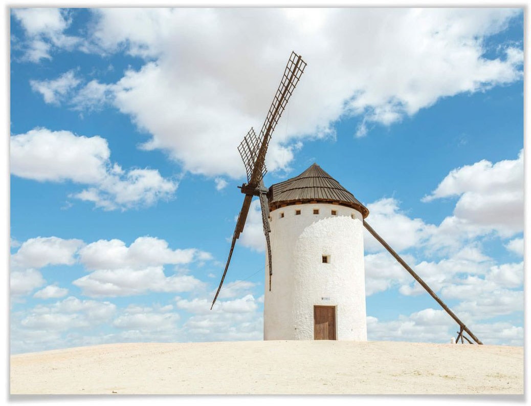Wall-Art Poster »Windmühlen Wandposter Quijote | St.), BAUR Poster, Spanien«, Wandbild, bestellen Don Bild, (1 Gebäude