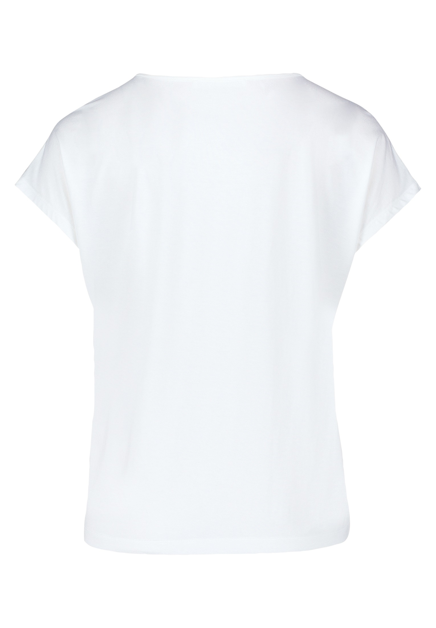 Betty&Co Kurzarmshirt »Betty & Co Damen Casual-Shirt mit V-Ausschnitt«, (1 tlg.), Materialmix