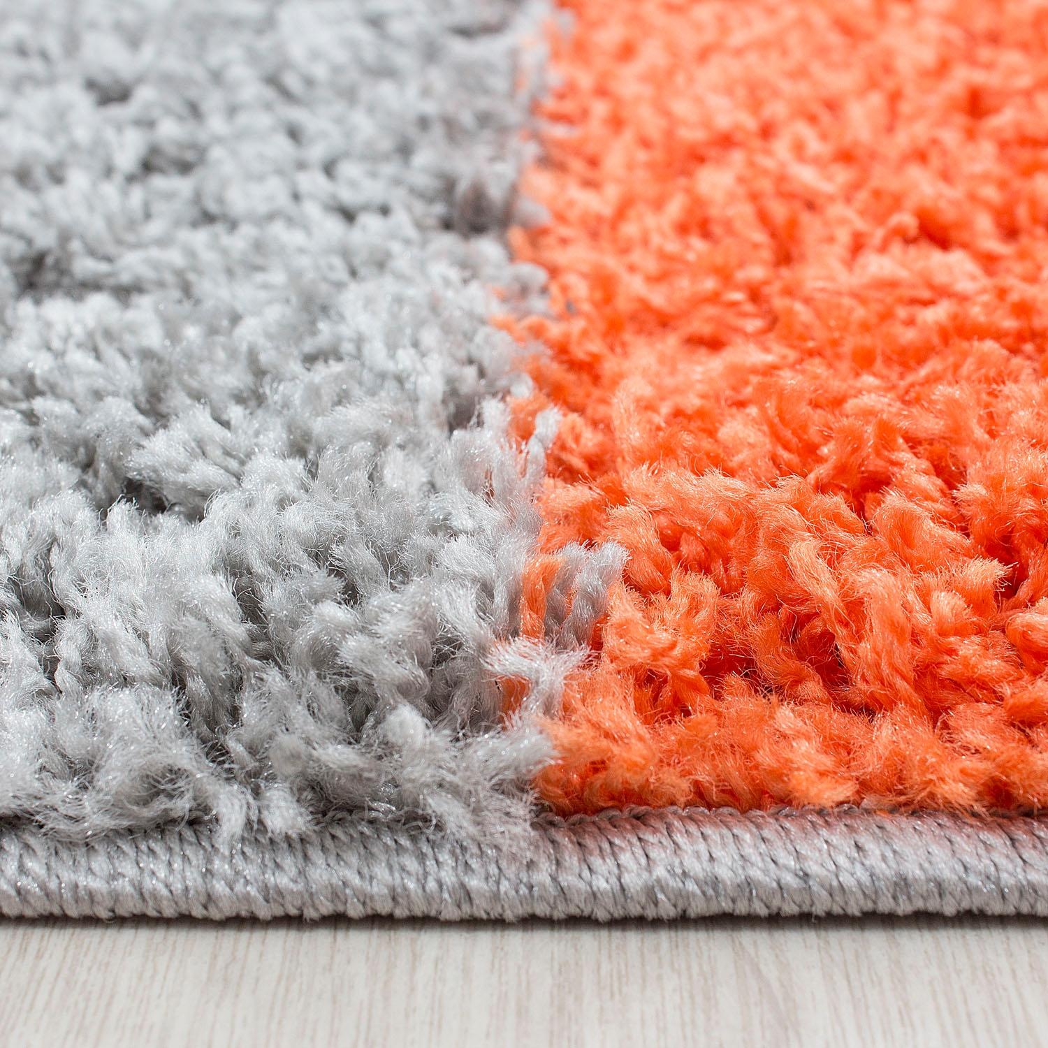 Hochflor-Teppich AYYILDIZ TEPPICHE "Life Shaggy 1501" Gr. 2, orange (terra), B:80cm H:30mm L:150cm, Kunstfaser, Teppiche, Wohnzimmer 3