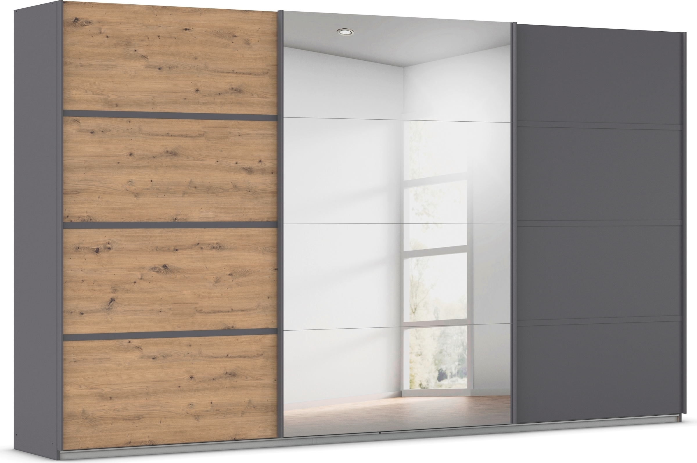 OTTO home Kleiderschrank "Mehrzweckschrank Aktenschrank Möbel Mietswohnung Schlafzimmer AVOLA" 3 verschiedene Ausstattungen BASIC/CLASSIC/PREMIUM (inkl. SOFT-CLOSE), mit eleganten Zierleisten in Chrom, Schwarz oder Weiß MADE IN GERMANY