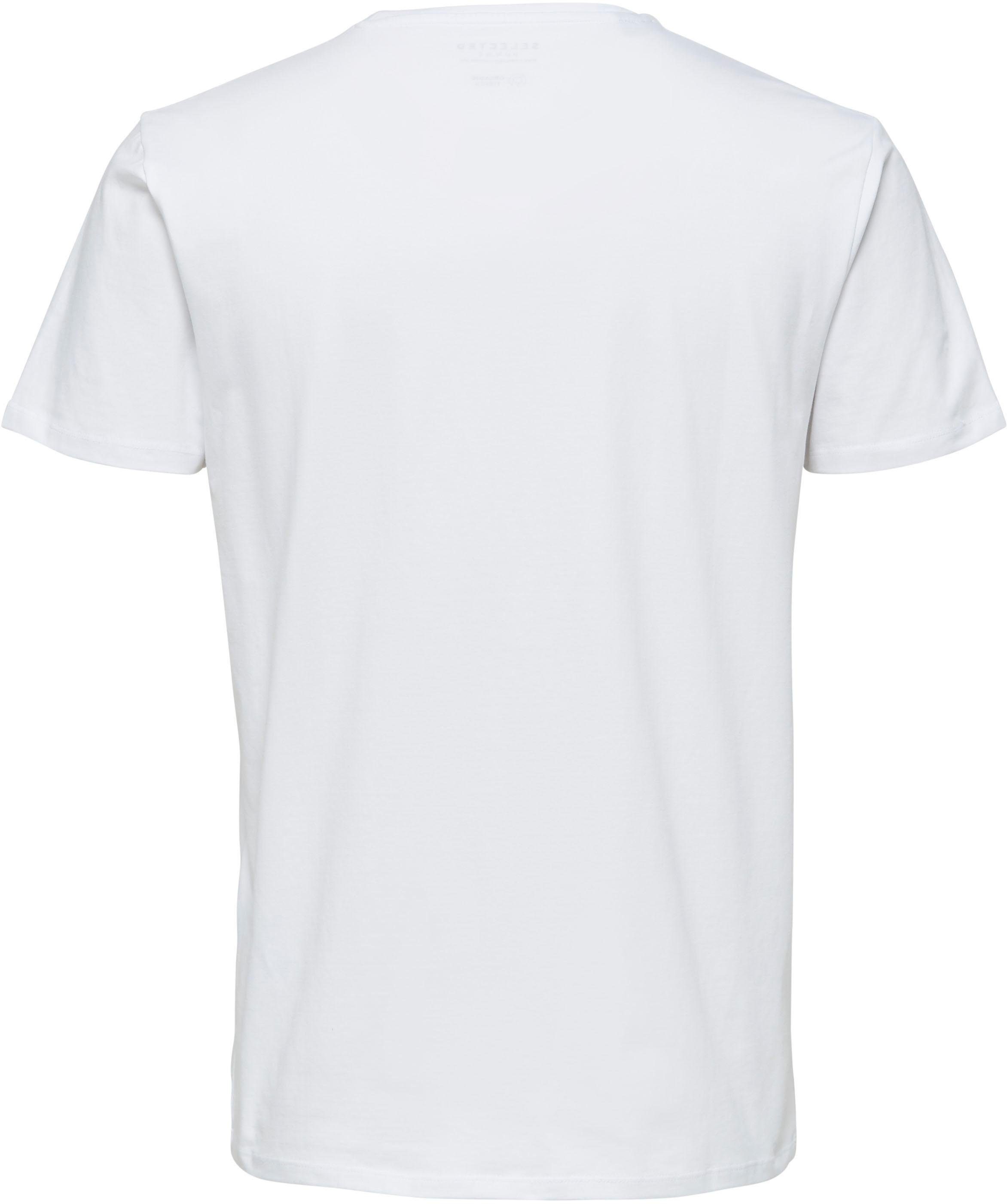 SELECTED HOMME Rundhalsshirt »SLHNEWPIMA SS O-NECK TEE NOOS«