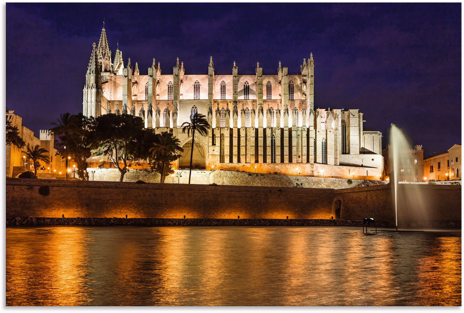 Artland Alu-Dibond-Druck "Kathedrale in Palma de Mallorca Balearen" Gebäude 1 Stk. tlg. für Innen- und Außenbereich geeignet, Outdoorbild