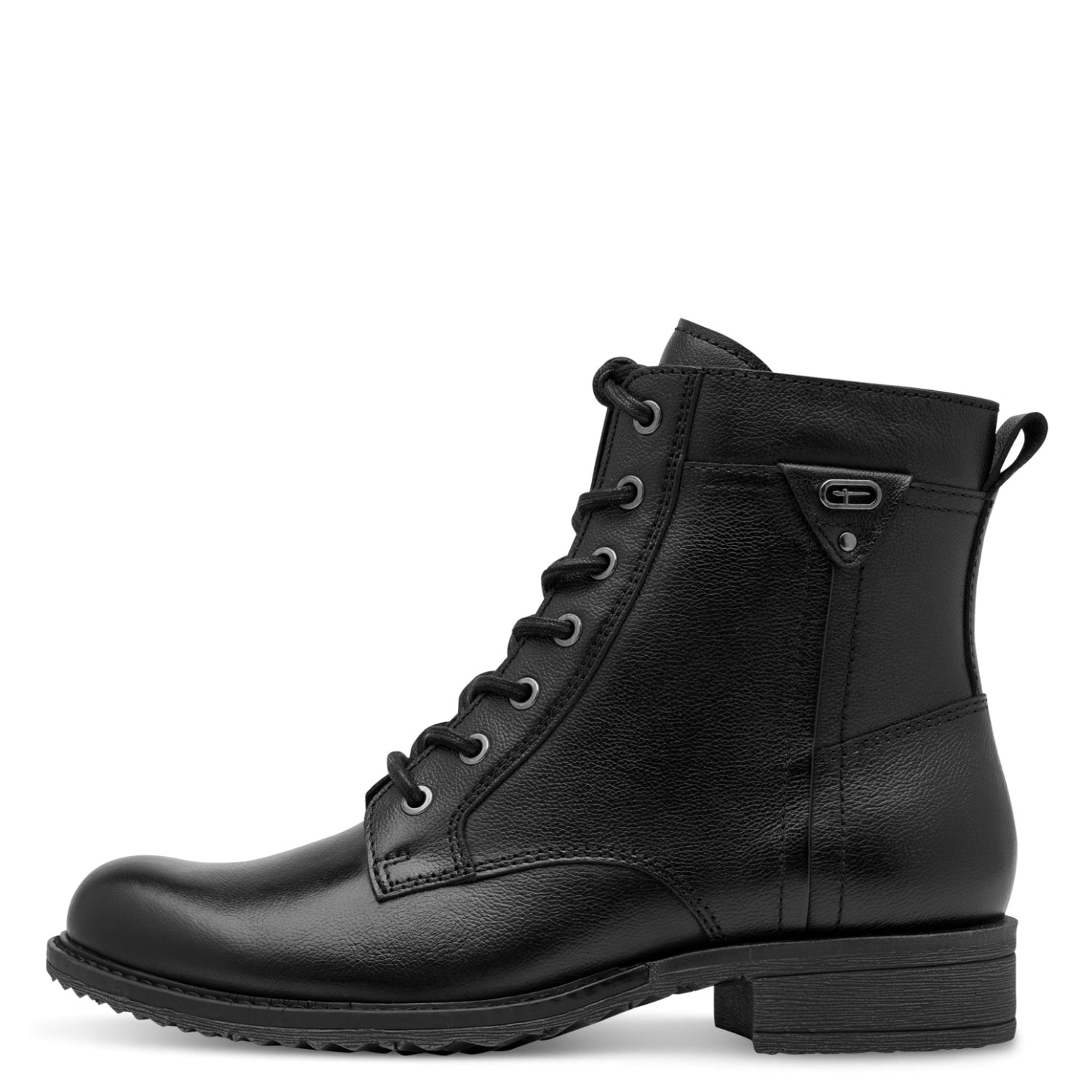 Tamaris Schnürstiefelette  Blockabsatz, Schnürboots mit edlem Logo-Schmuckelement