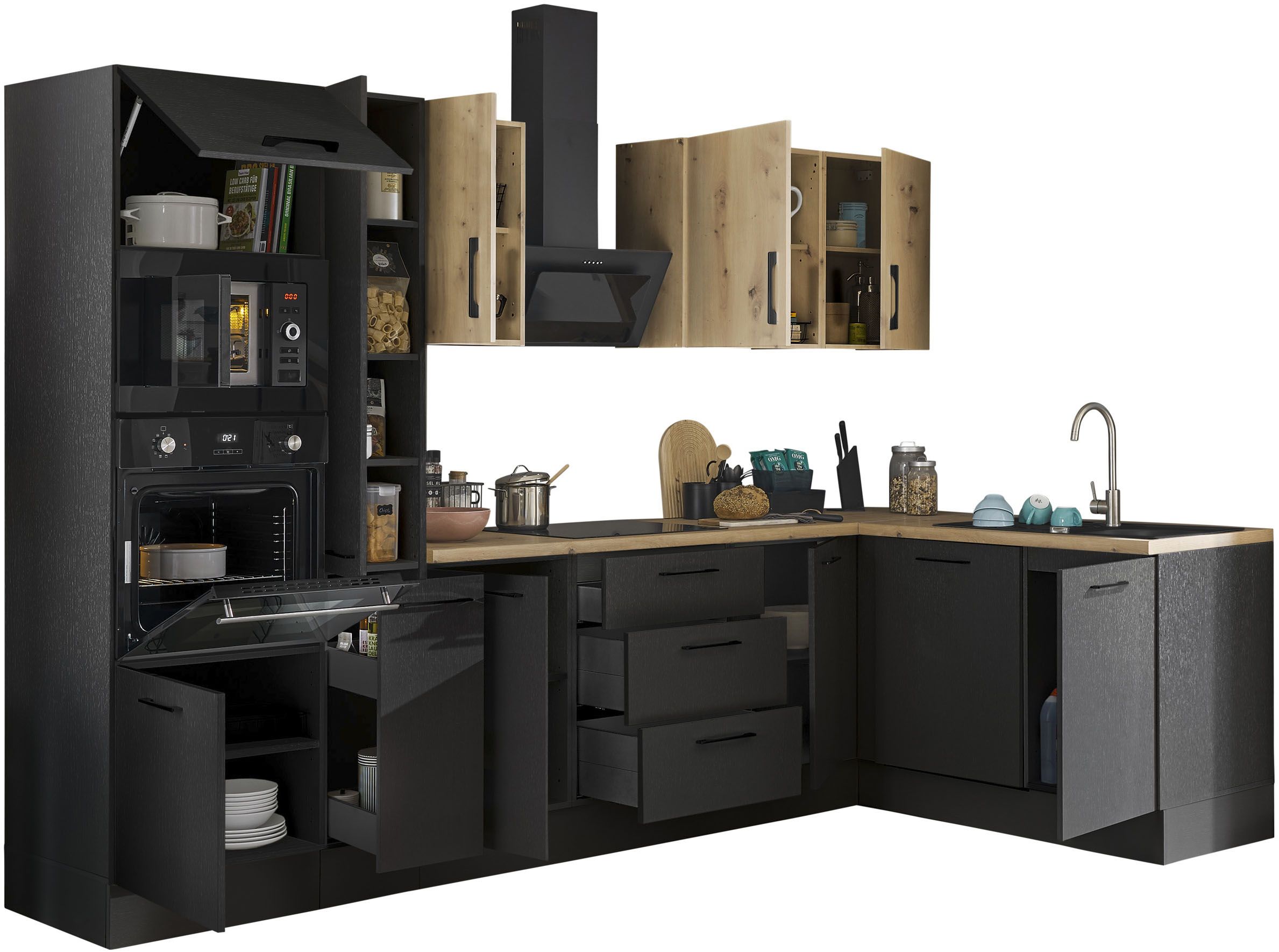 Thumbnail - BASIC by Balculina Winkelküche "Turin" Stellbreite 310x175 cm, wahlweise mit E-Geräten