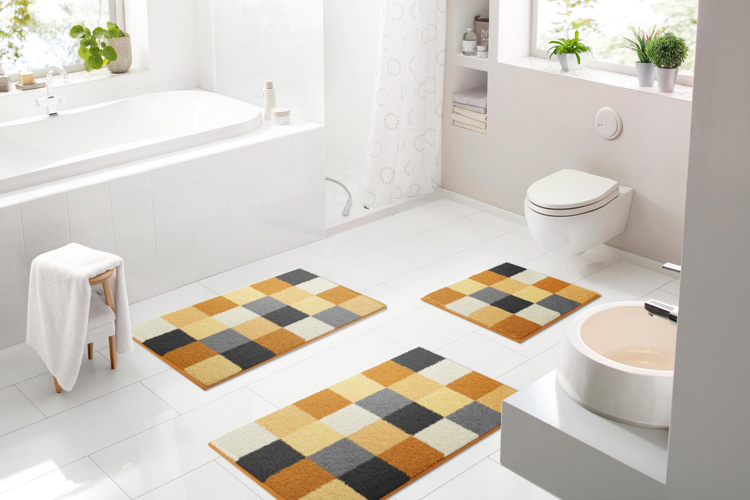 Grund Badematte "BONA" Höhe 20 mm fußbodenheizungsgeeignet rutschhemmender günstig online kaufen