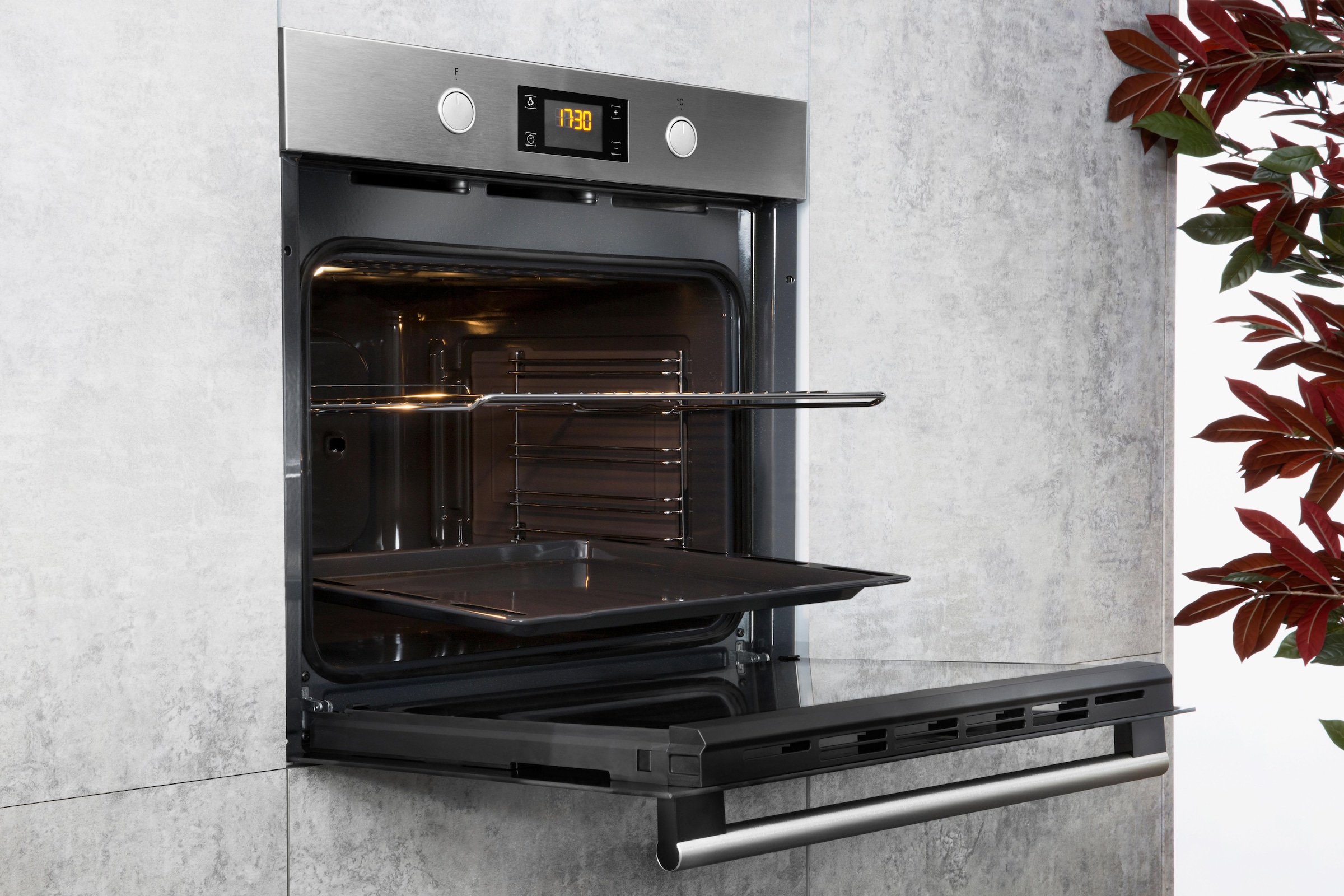 BAUKNECHT Backofen-Set »BAR2 KP8V2 IN«, mit 2-fach-Teleskopauszug, Pyrolyse-Selbstreinigung, PowerHeißluft