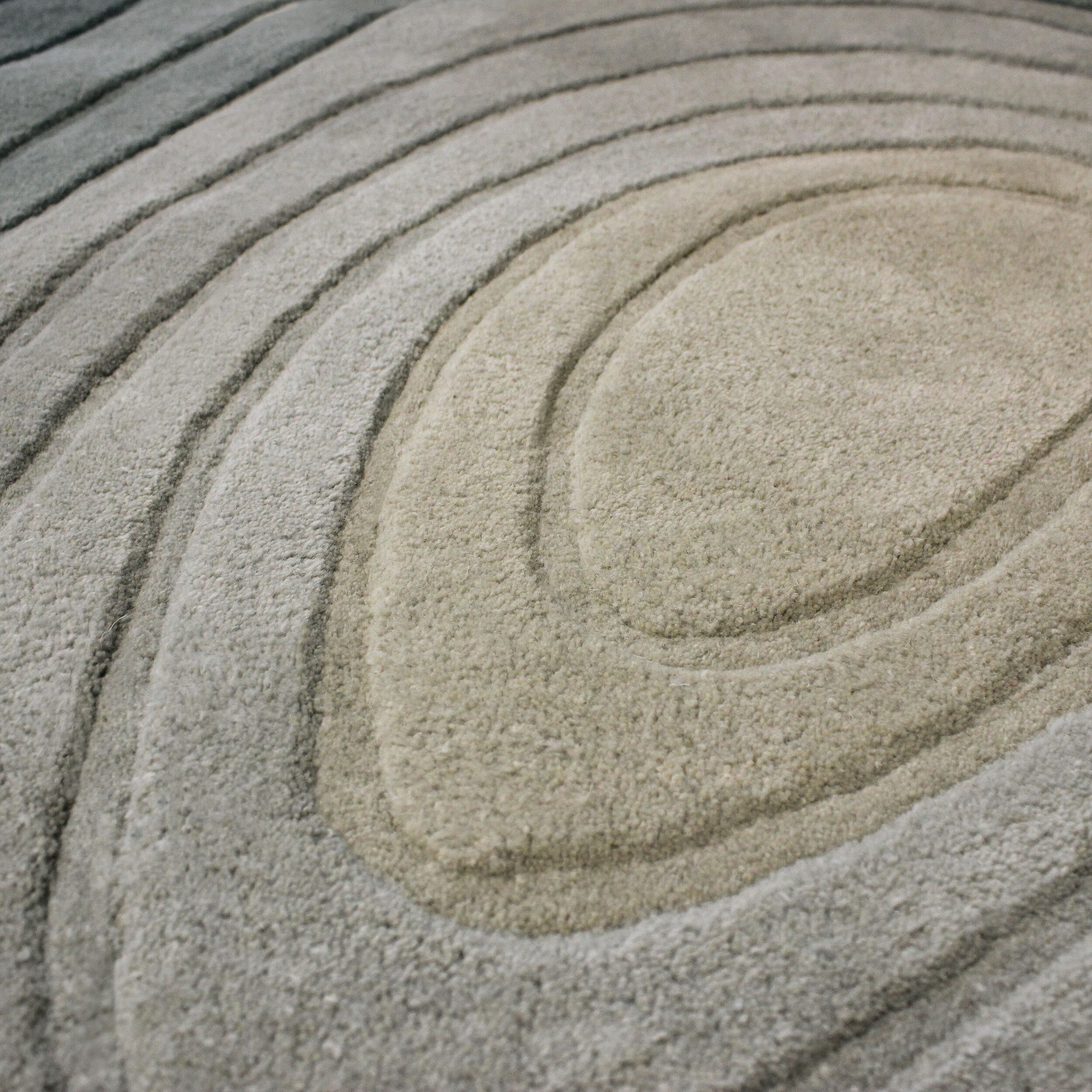 FLAIR RUGS Wollteppich »Puddle«, rechteckig, 9 mm Höhe, Wollteppich in Pfützenform